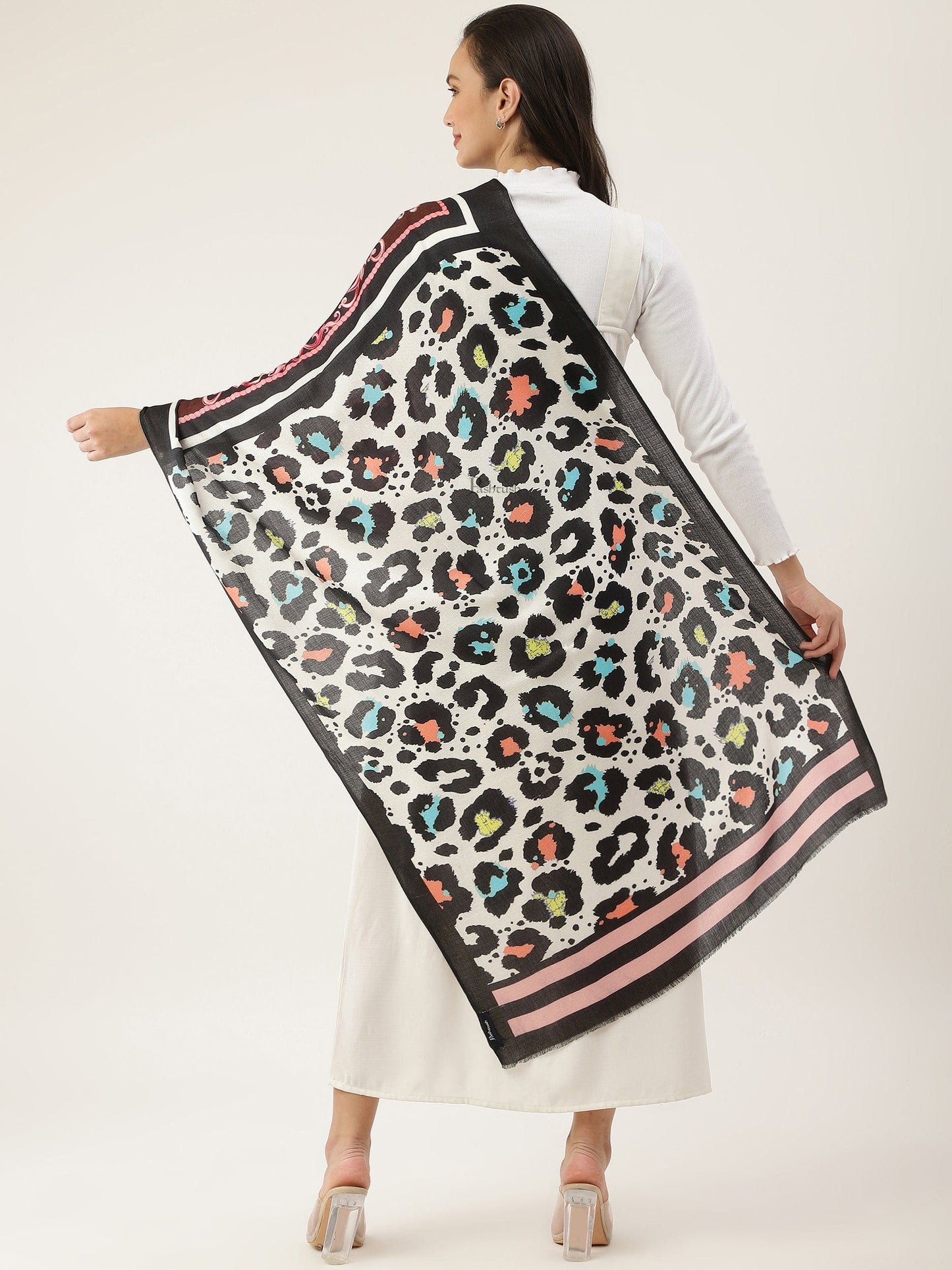 Pashtush India Womens Stoles and Scarves Scarf Pashtush Womens Extra Soft, Printed Bamboo Scarf, Multicolour