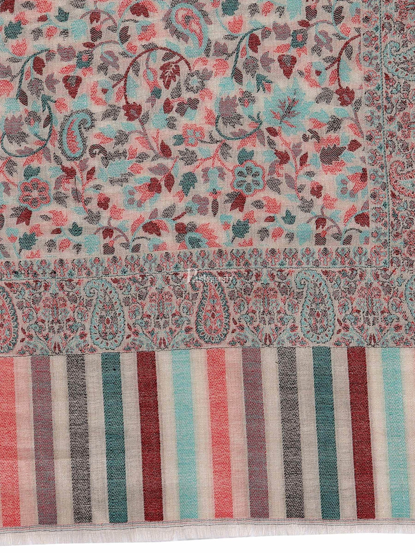 Pashtush India Womens Shawls Pashtush Womens Fine Wool Ethnic Weave Shawl, Soft And Warm