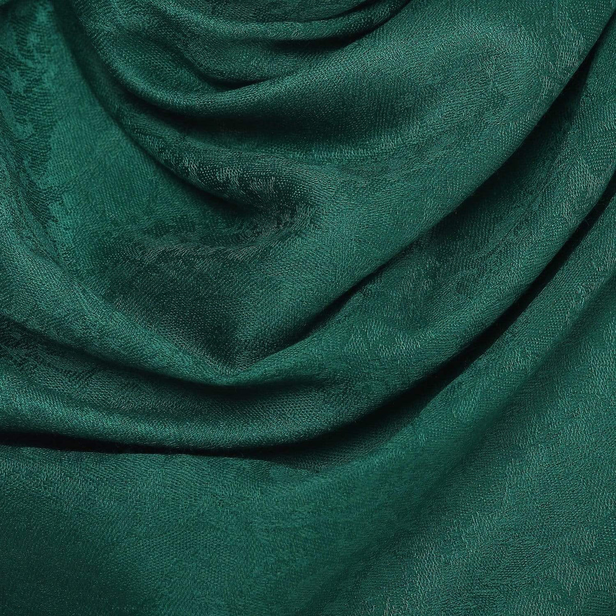 Pashtush India 70x200 Pashtush Womens Fine Wool Jacquard Muffler - Bottle Green