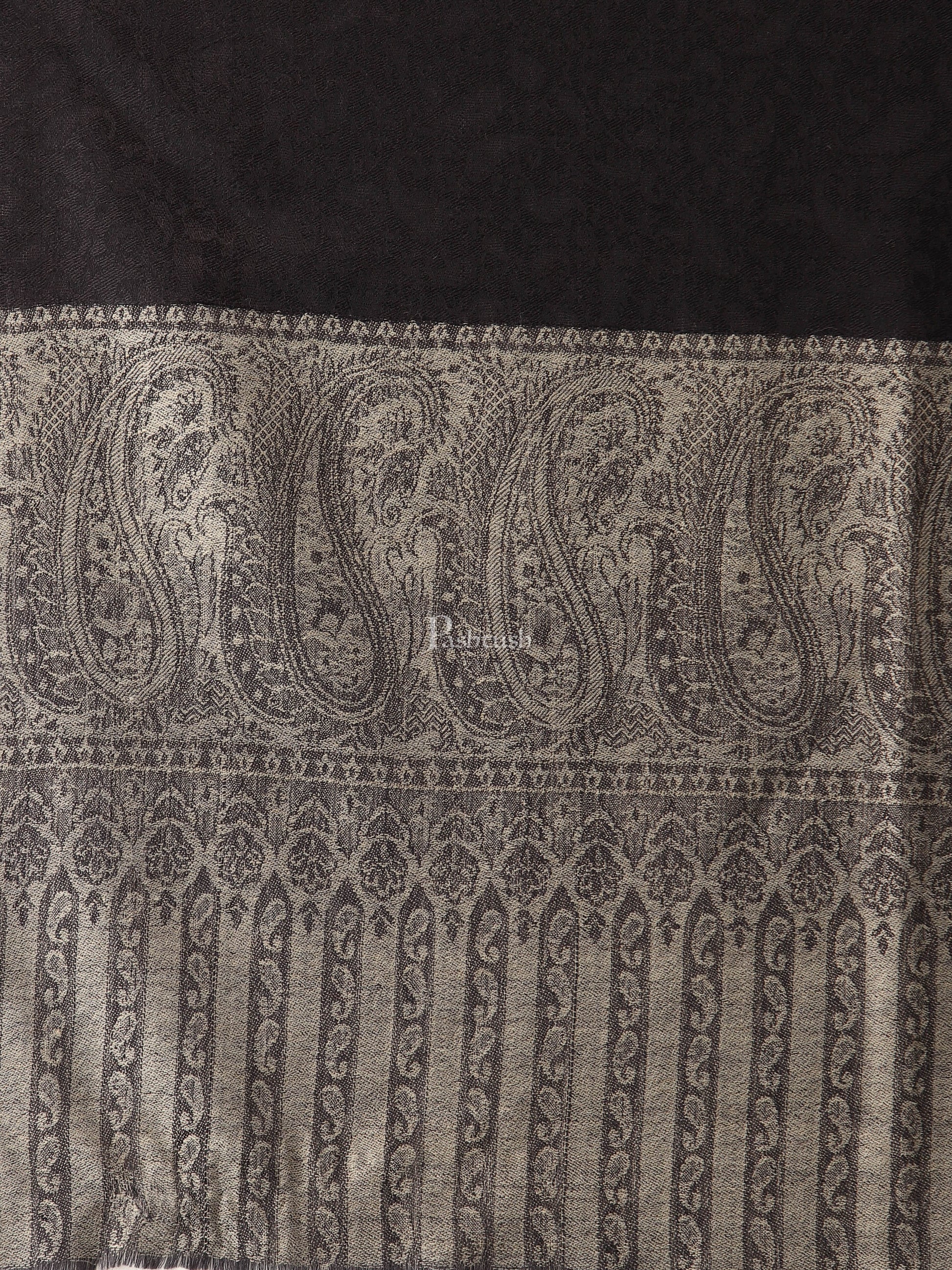 Pashtush India Womens Shawls Pashtush Womens Fine Wool Shawl, Black