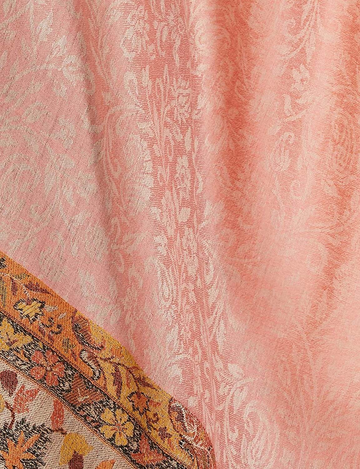 Pashtush India 100x200 Pashtush Womens Fine Wool Shawl, Soft Salmon Pink