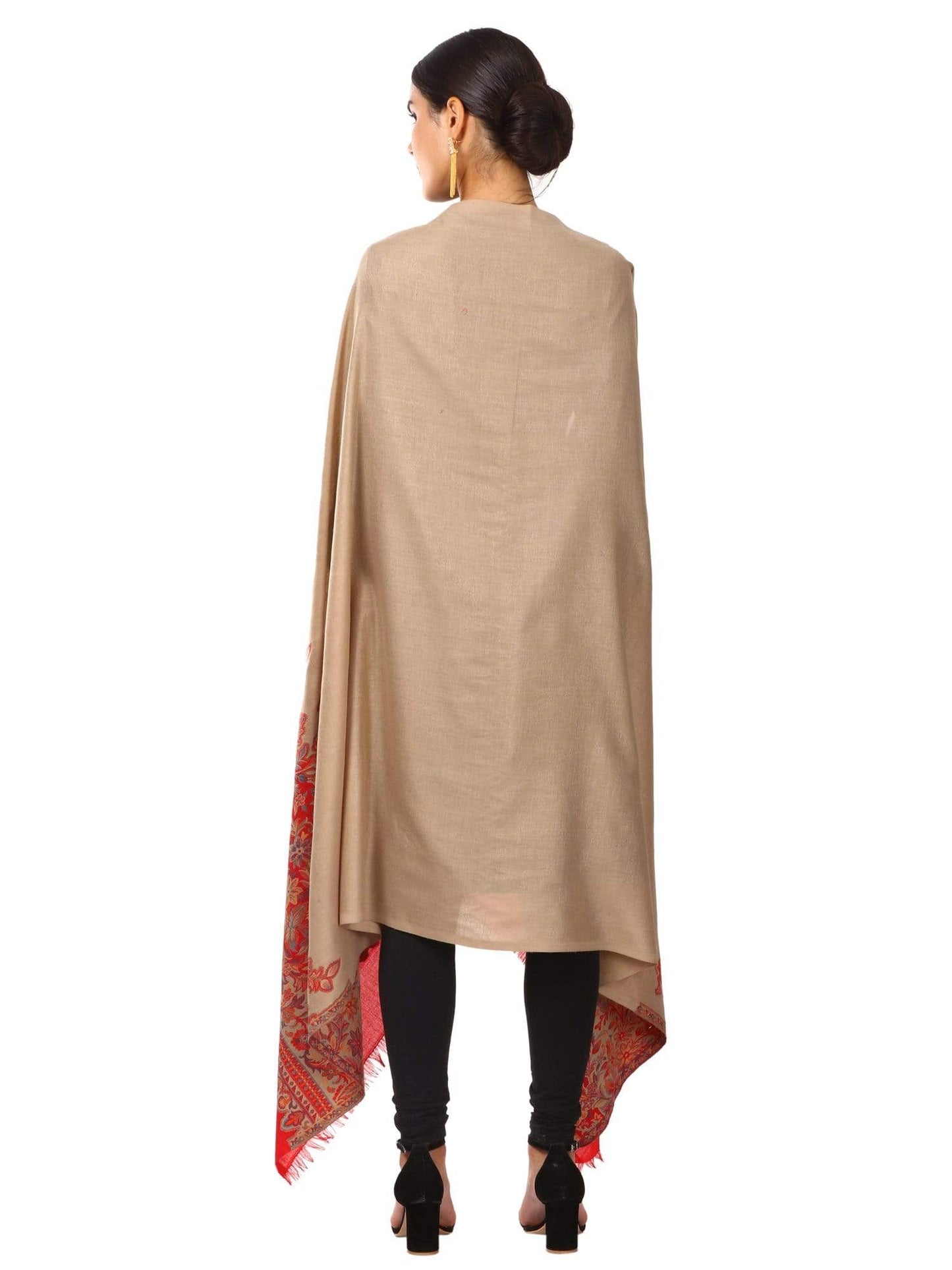 Pashtush Shawl Store Shawl Pashtush womens Floral Jacquard Shawl, Faux Pashmina floral