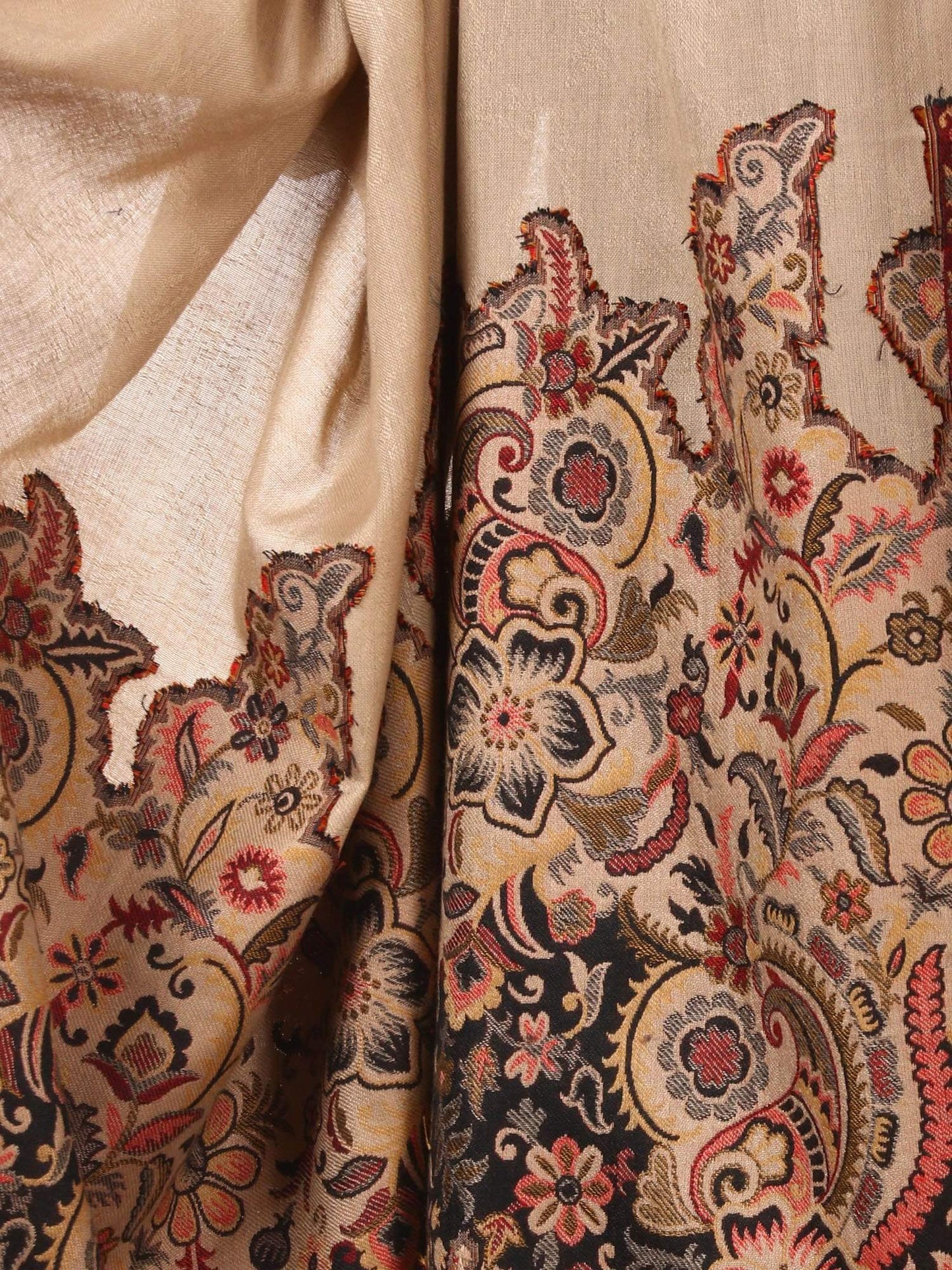 Pashtush India 100x200 Pashtush Womens Floral Jacquard Twin Coloured Shawl