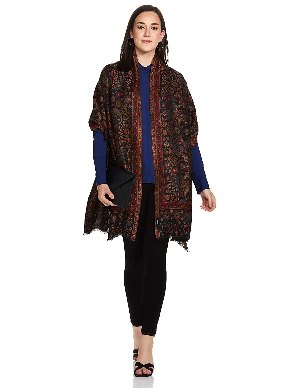 Pashtush India 100x200 Pashtush Womens Kaani Stole, Faux Pashmina, Soft And Warm