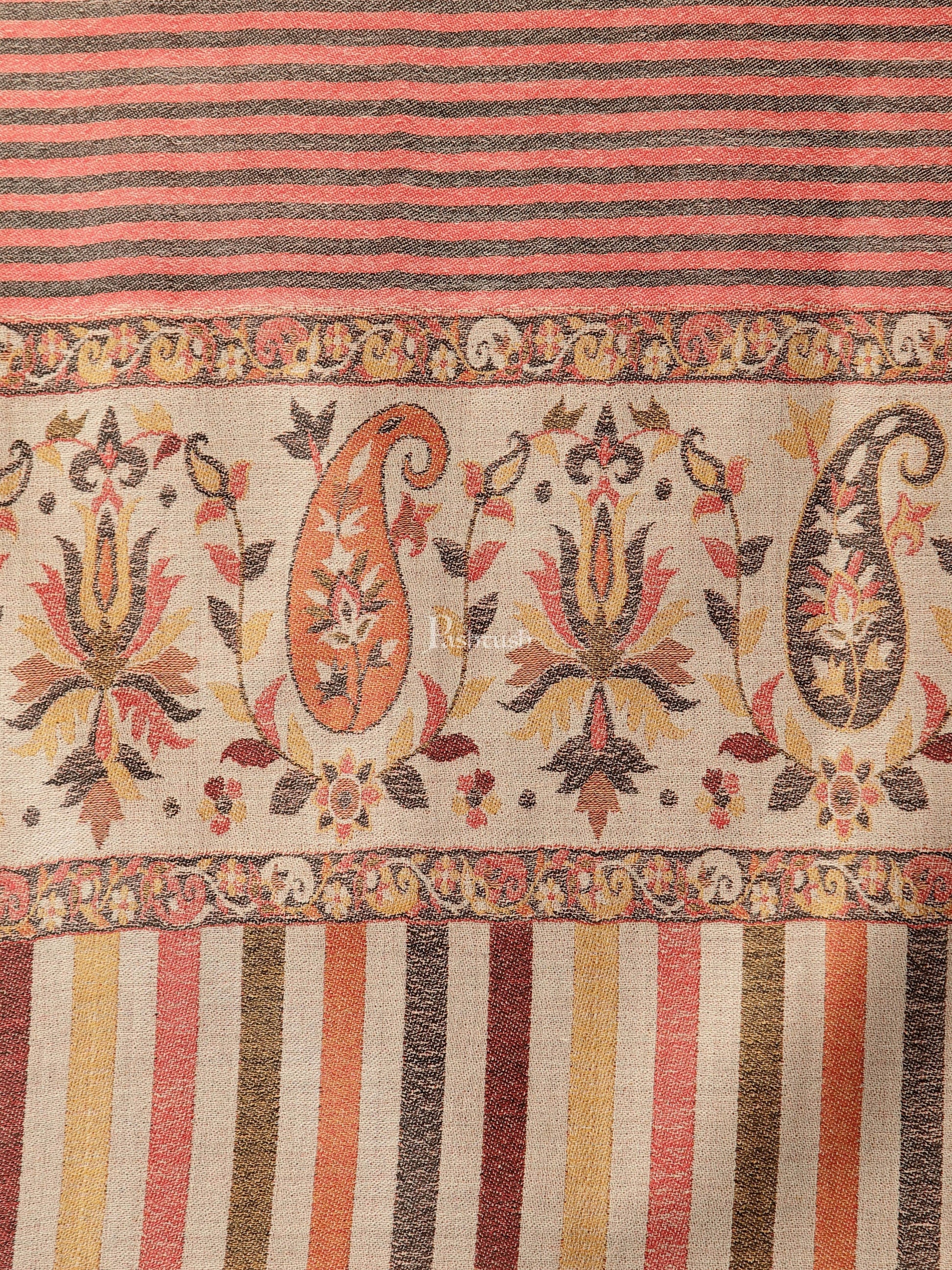Pashtush India Womens Shawls Pashtush Womens Kalamkari Outline Embroidery Shawl, Multicoloured