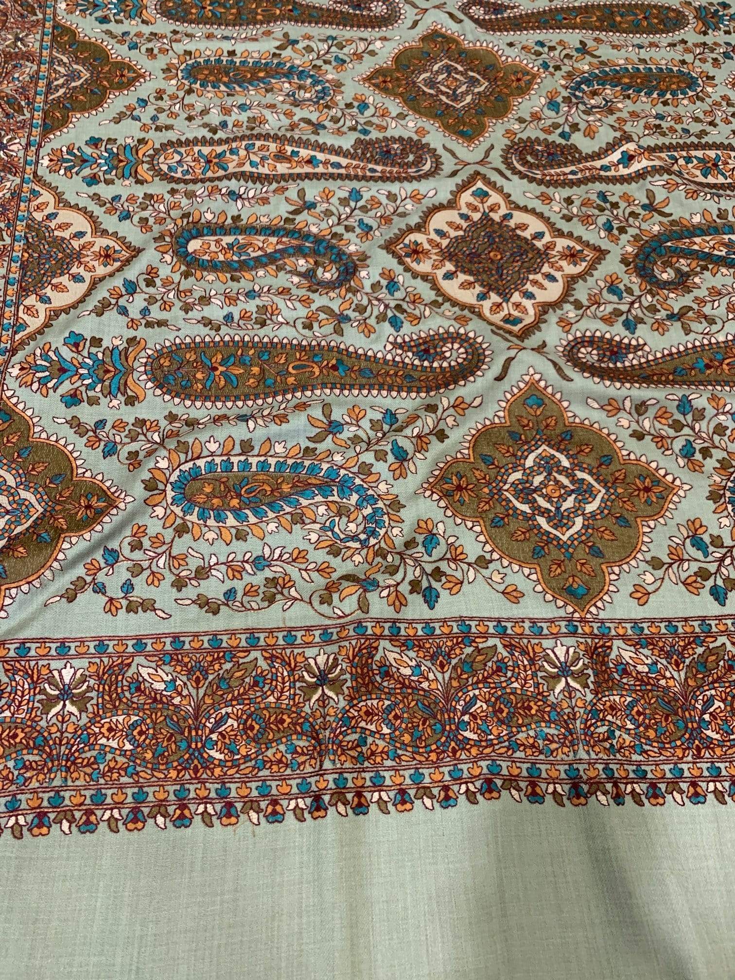 Pashtush India 100x200 Pashtush Womens Papier-mâché Embroidered Shawl, Fine Wool, Soft and Warm