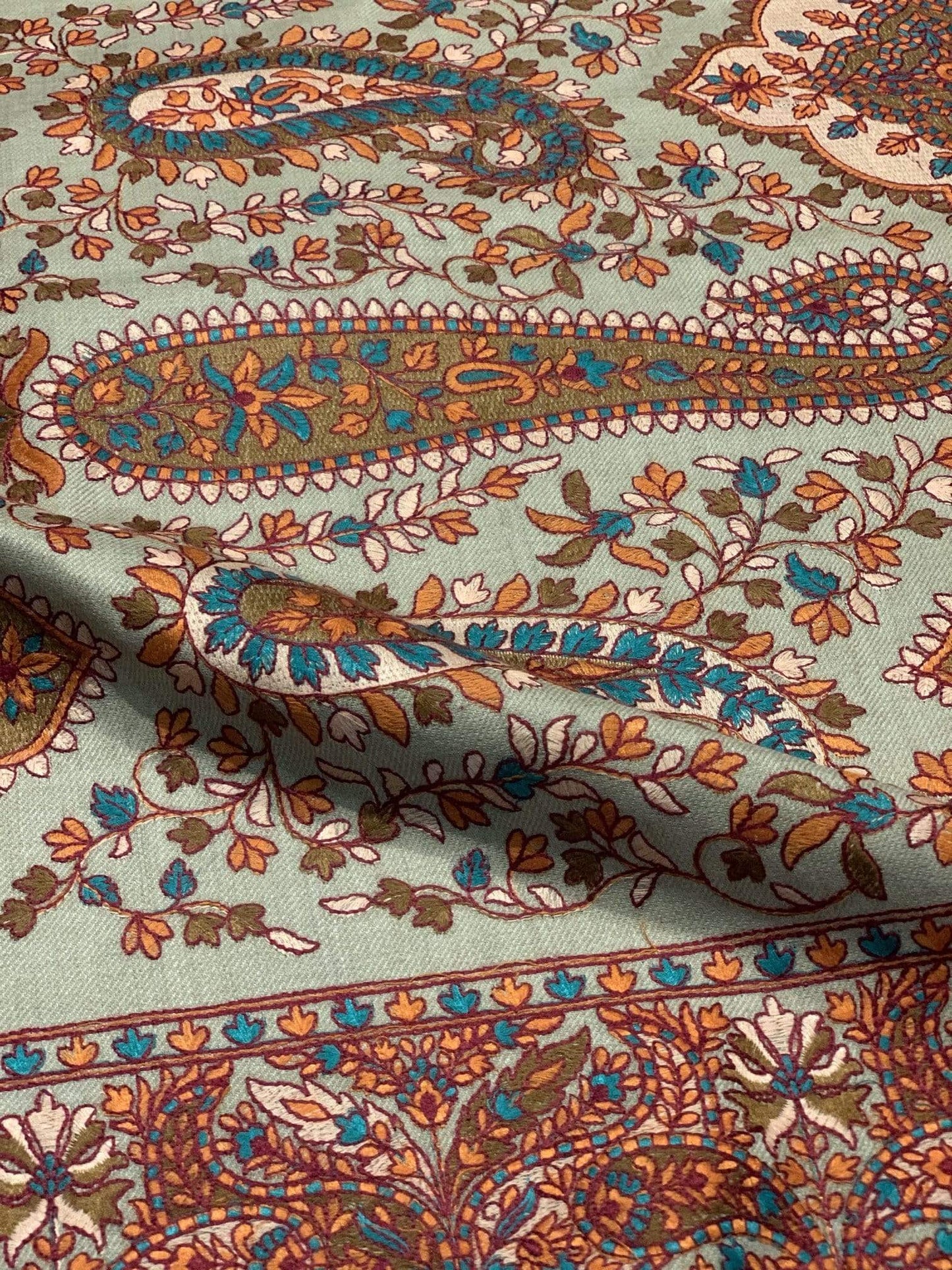 Pashtush India 100x200 Pashtush Womens Papier-mâché Embroidered Shawl, Fine Wool, Soft and Warm