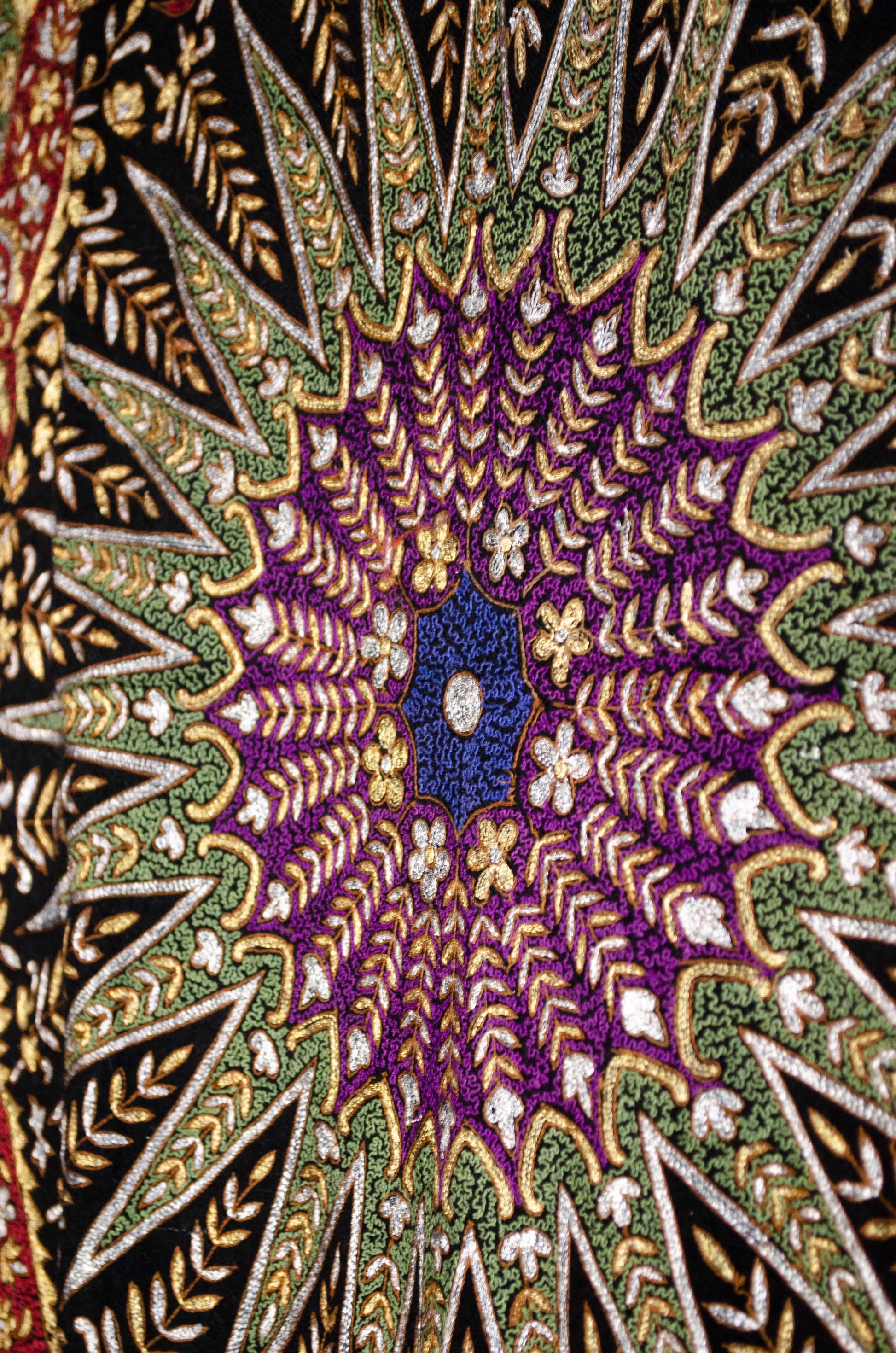 Pashtush India Womens Shawls PASHTUSH WOMENS PASHMINA SHAWL, KASHMIRI TILLA WORK, HANDLOOM, MULTICOLOURED