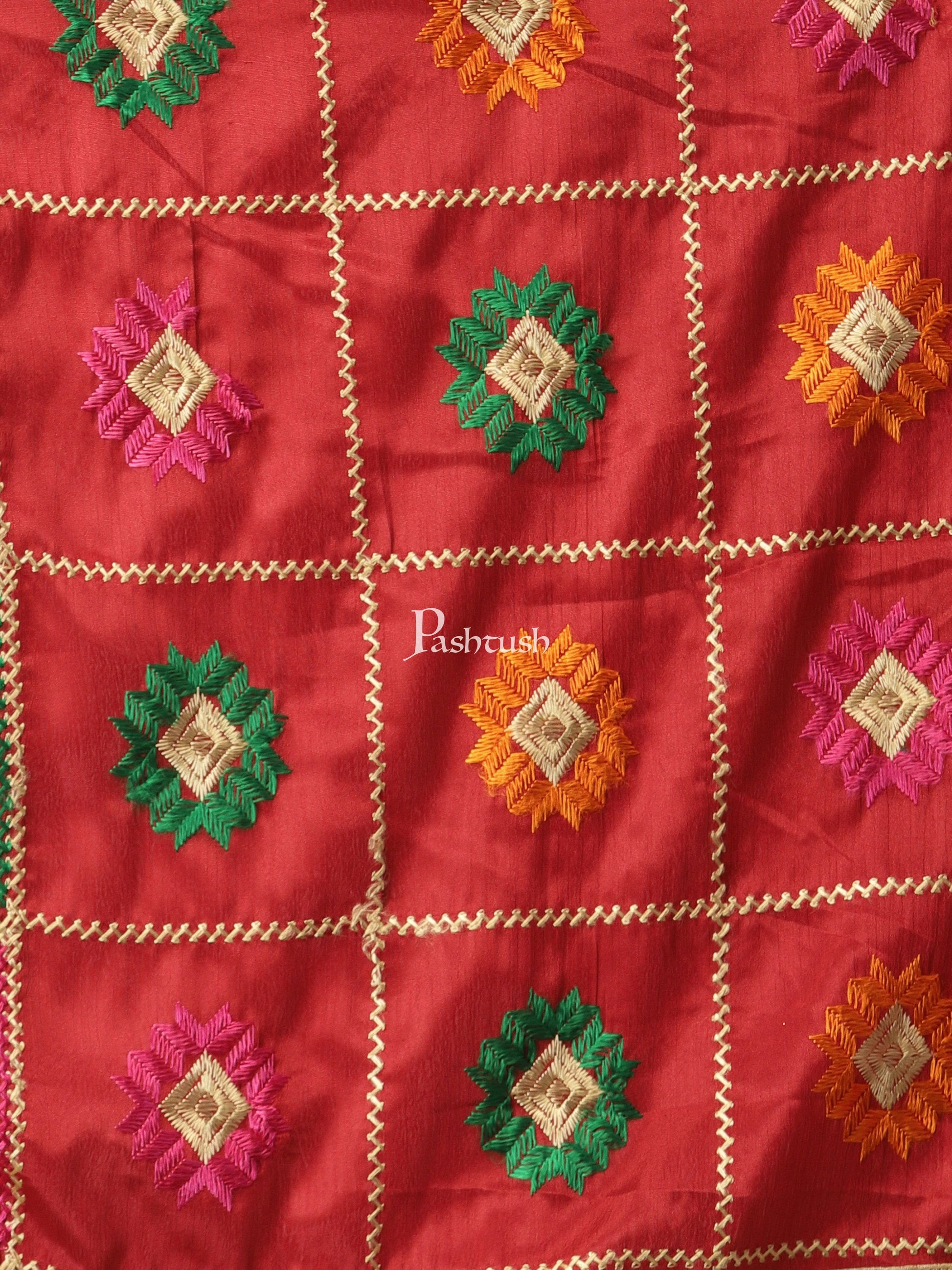 Pashtush India Pashtush Womens Phulkari Dupatta