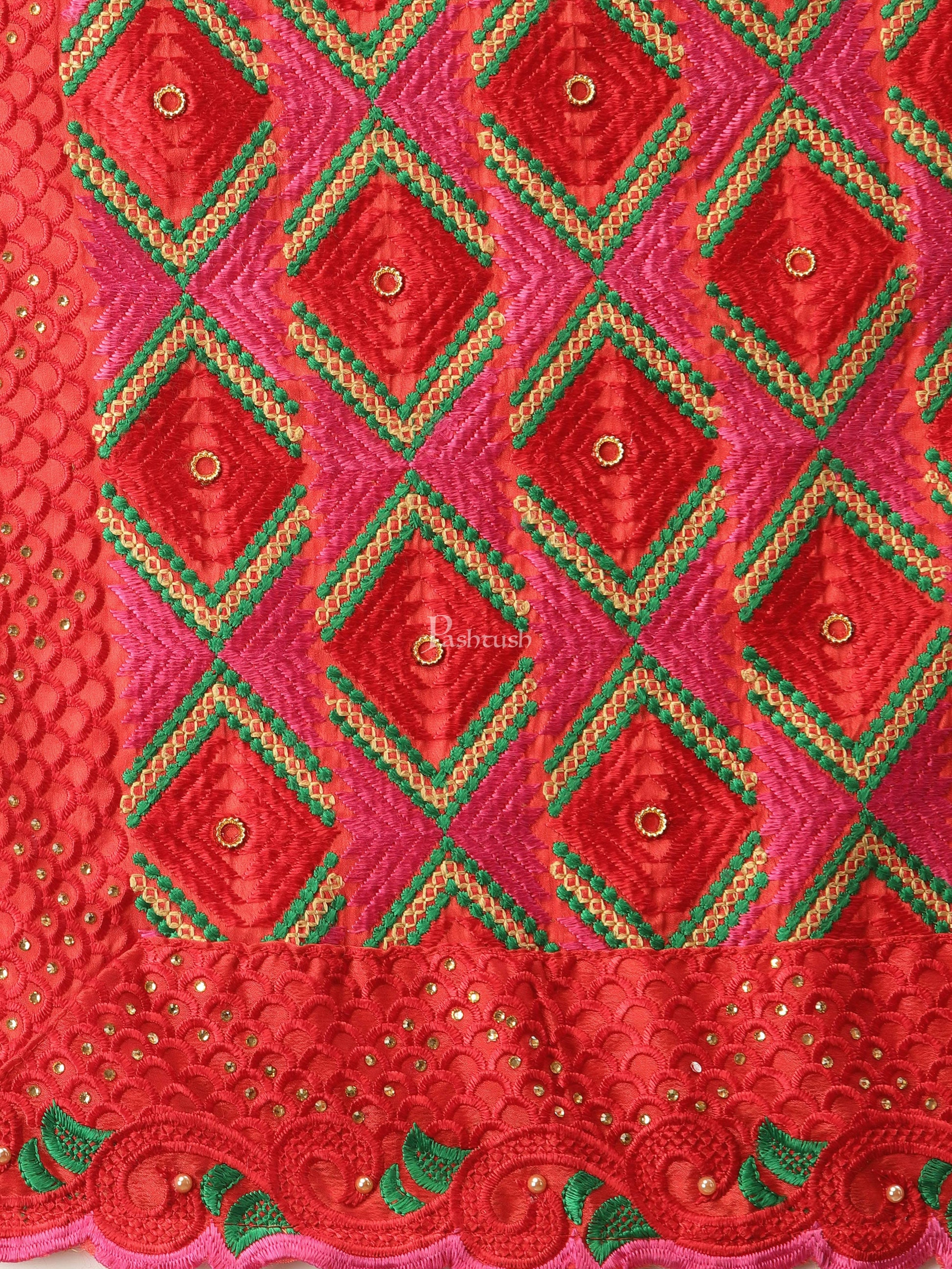 Pashtush India Womens Dupatta Pashtush Womens Phulkari Dupatta