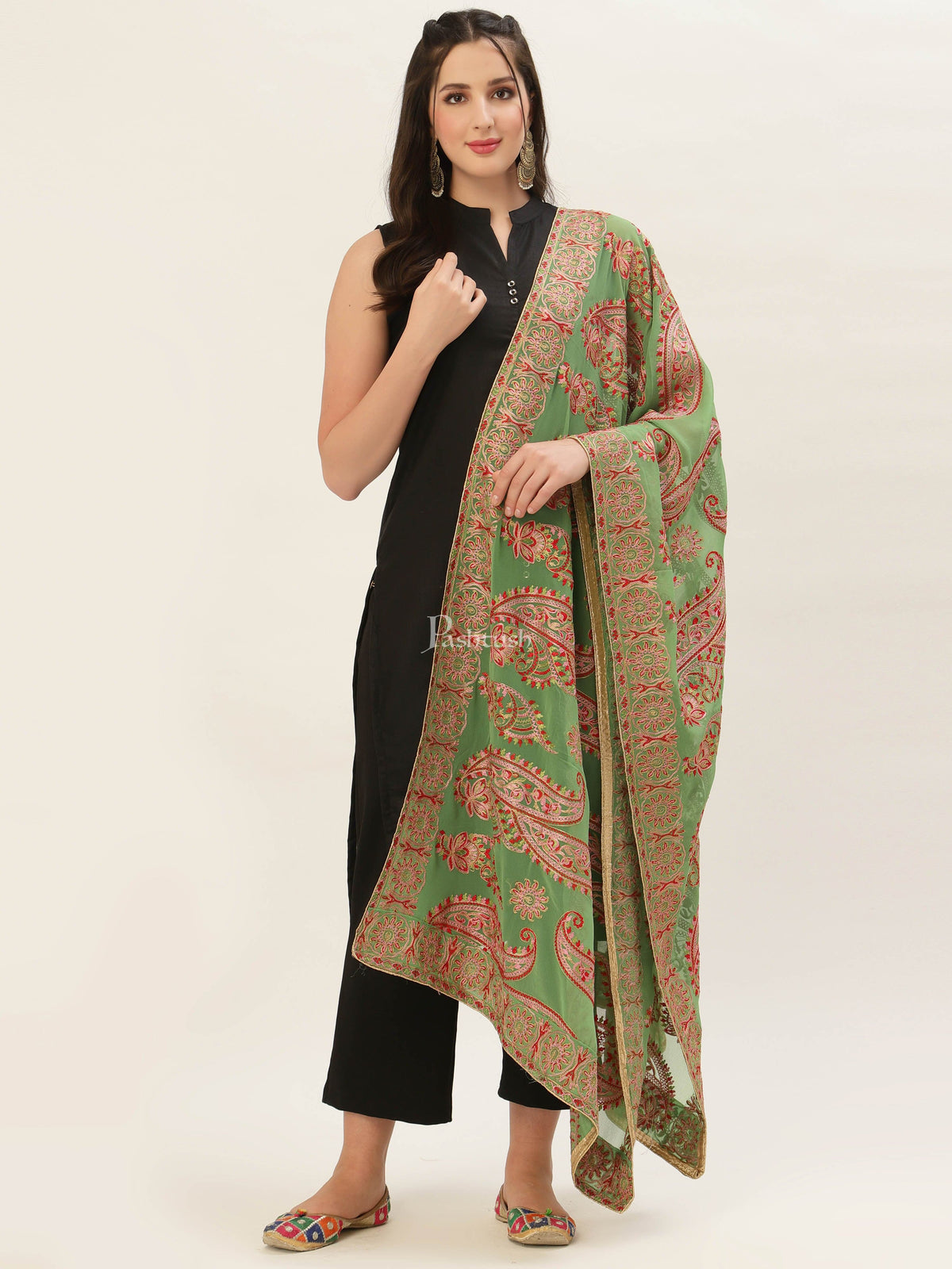 Pashtush India Womens Dupatta Pashtush Womens Phulkari Dupatta