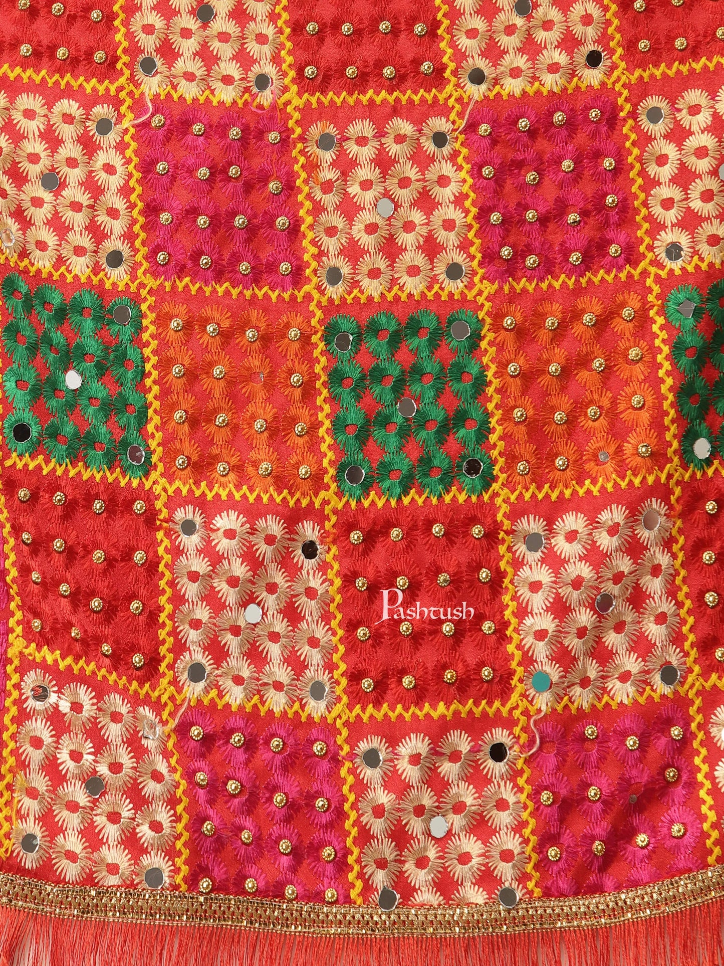 Pashtush India Womens Dupatta Pashtush Womens Phulkari Dupatta