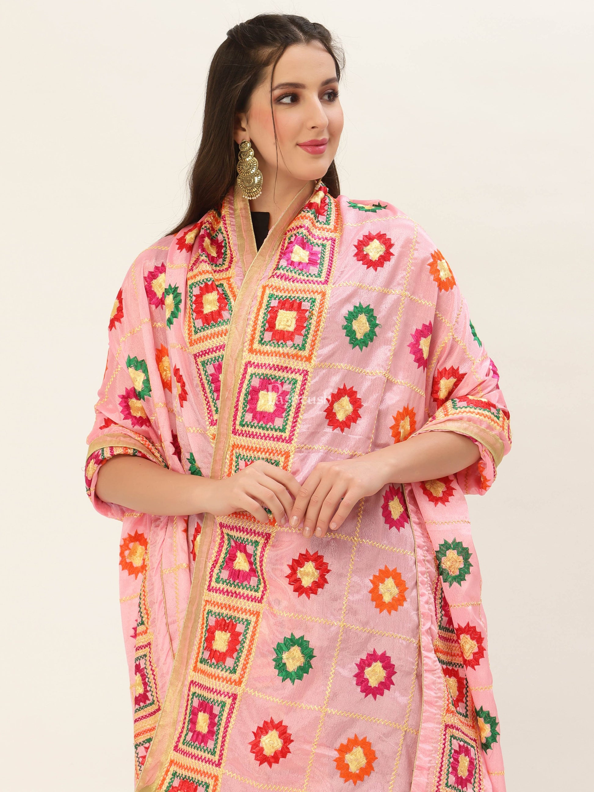 Pashtush India Womens Dupatta Pashtush Womens Phulkari Dupatta