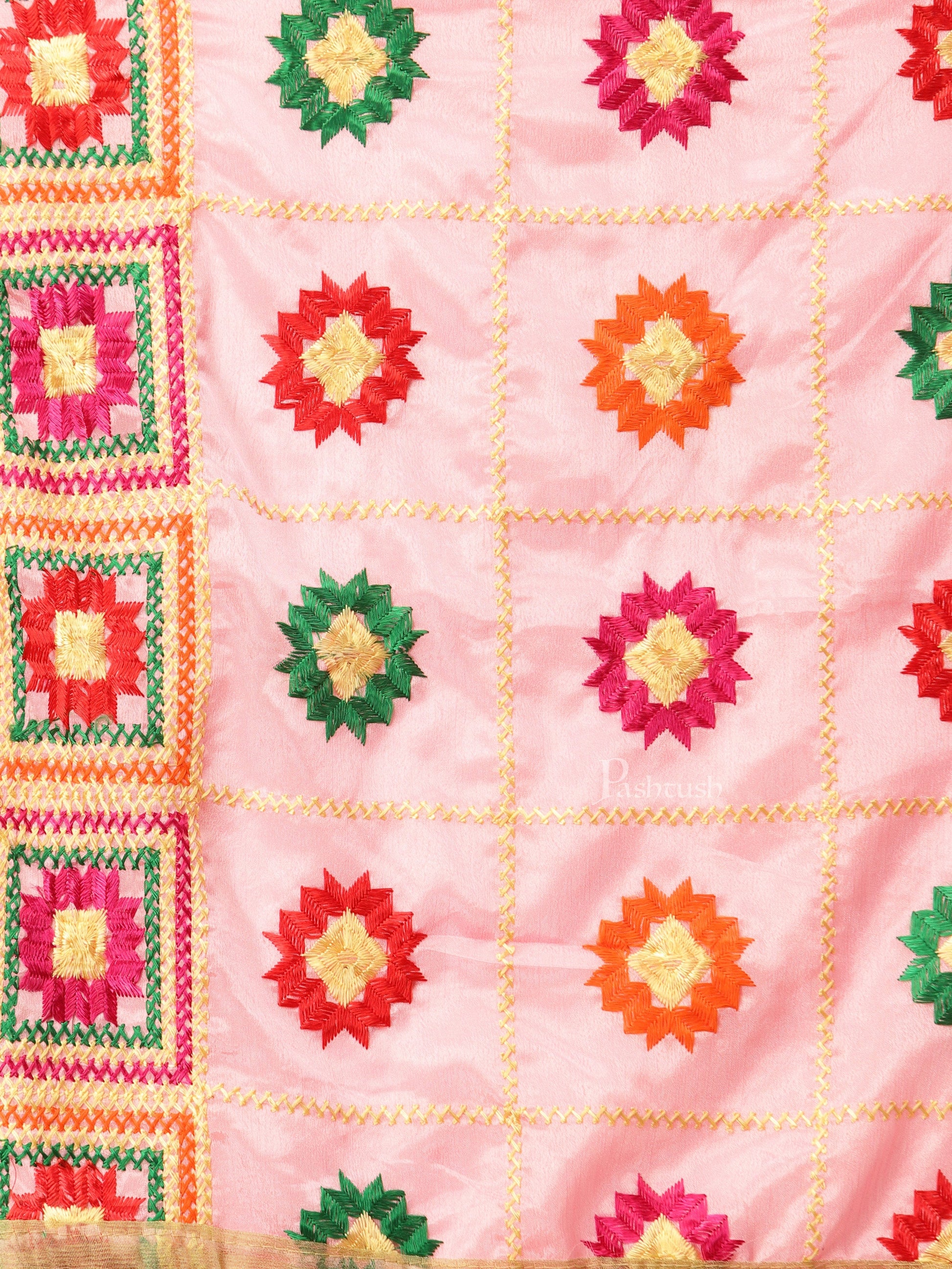 Pashtush India Womens Dupatta Pashtush Womens Phulkari Dupatta