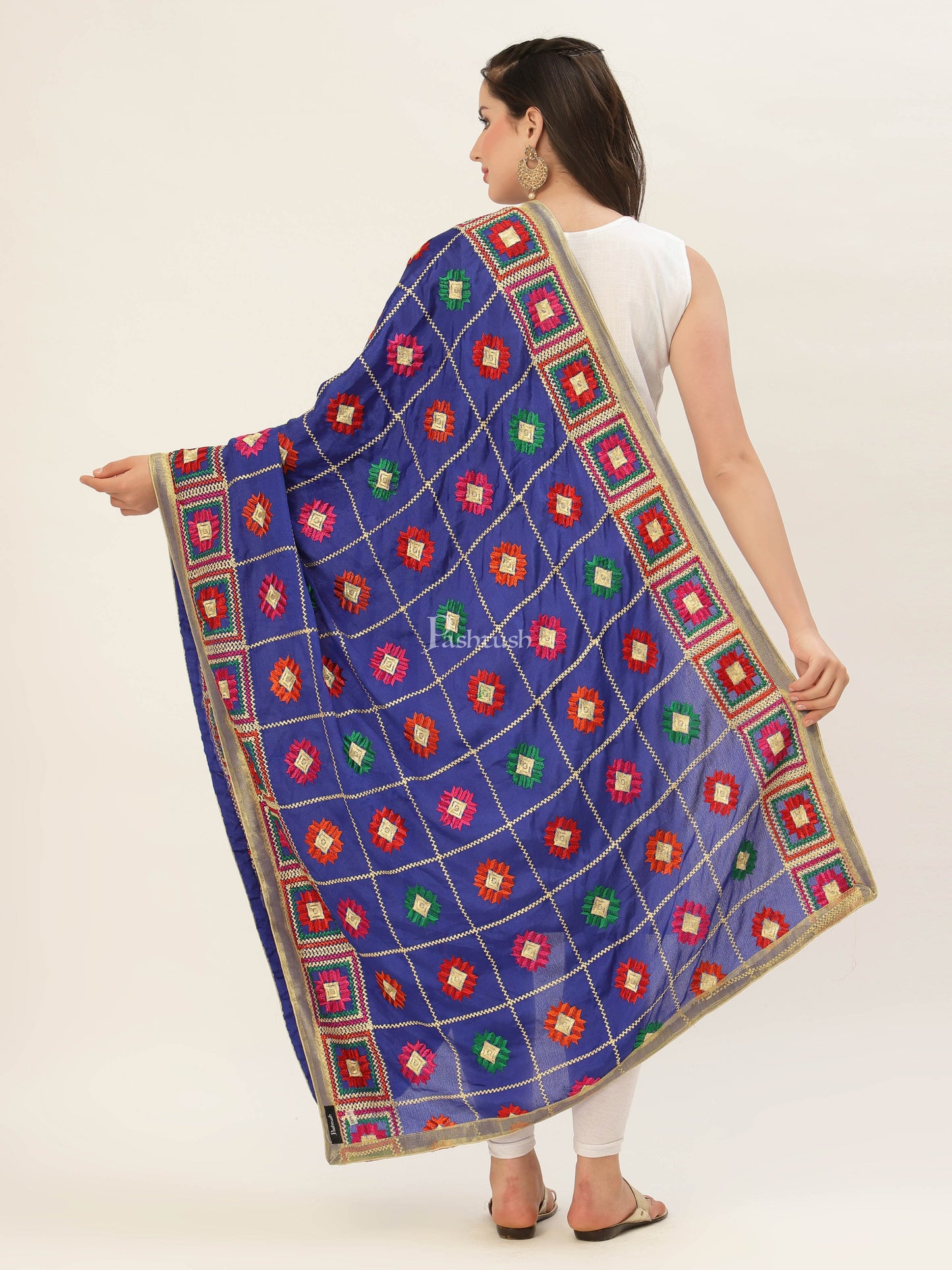 Pashtush India Womens Dupatta Pashtush Womens Phulkari Dupatta