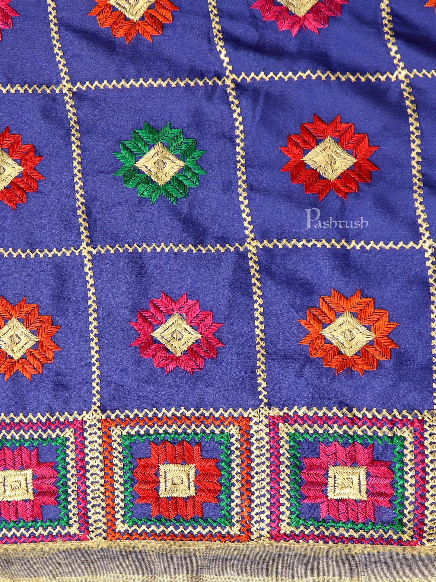 Pashtush India Womens Dupatta Pashtush Womens Phulkari Dupatta