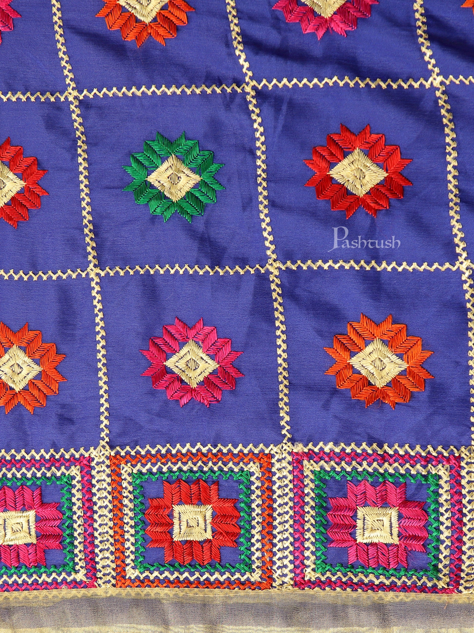 Pashtush India Womens Dupatta Pashtush Womens Phulkari Dupatta