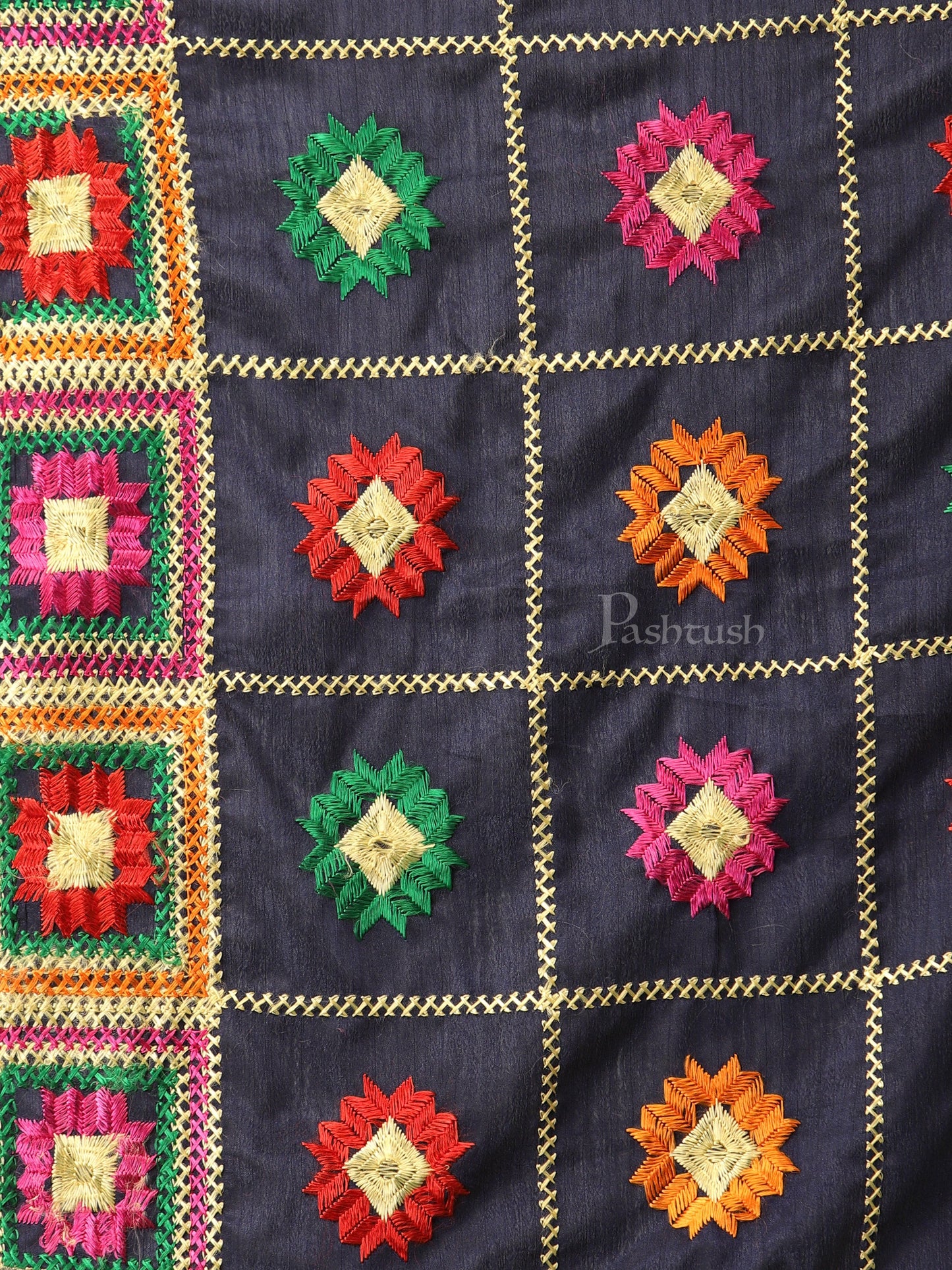 Pashtush India Womens Dupatta Pashtush Womens Phulkari Dupatta