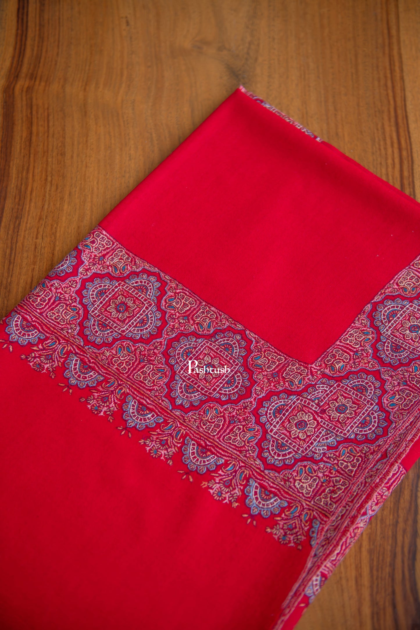 Pashtush India Womens Shawls Pashtush Womens Pure Pashmina Shawl, Red