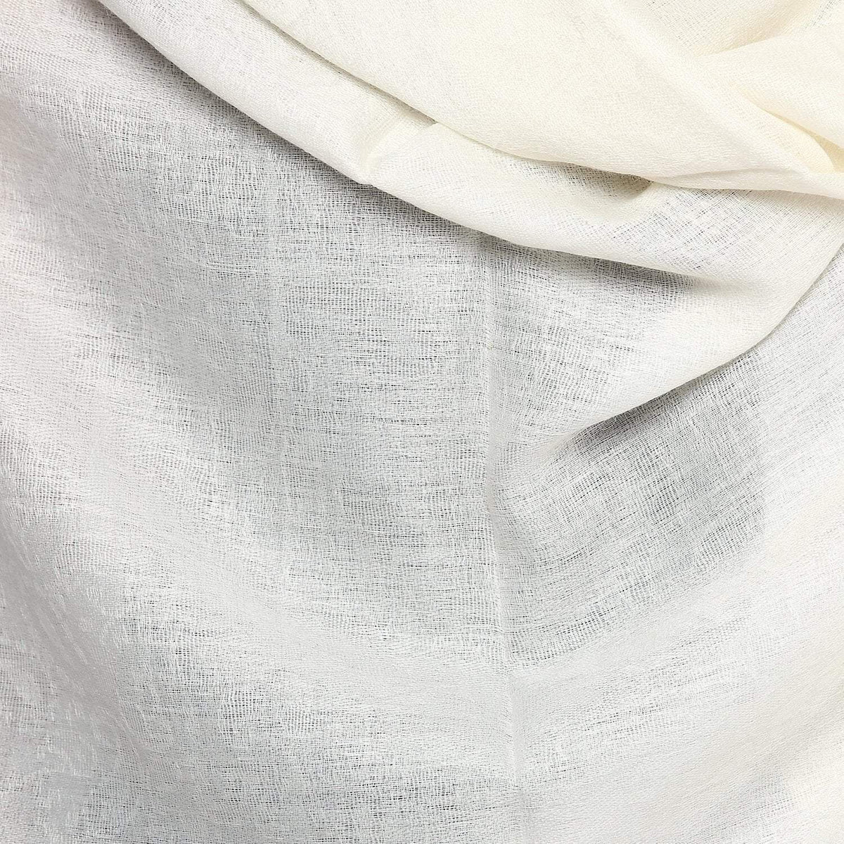Pashtush Womens Scarf, Stole Jacquard, Paisley, White