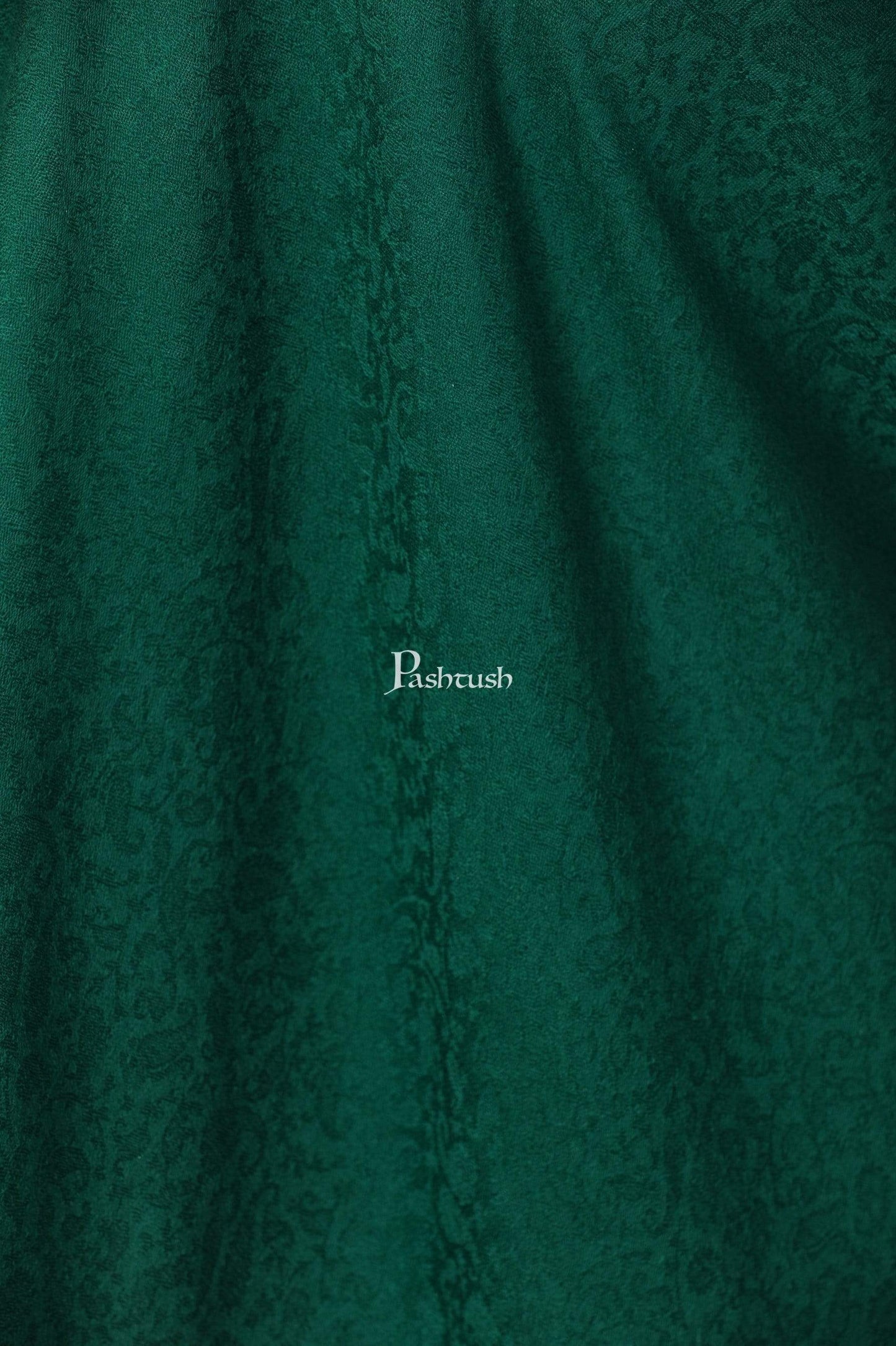 Pashtush India 70x200 Pashtush Womens Scarf with Chanting Paisleys Design, Soft and Warm, Emerald Green