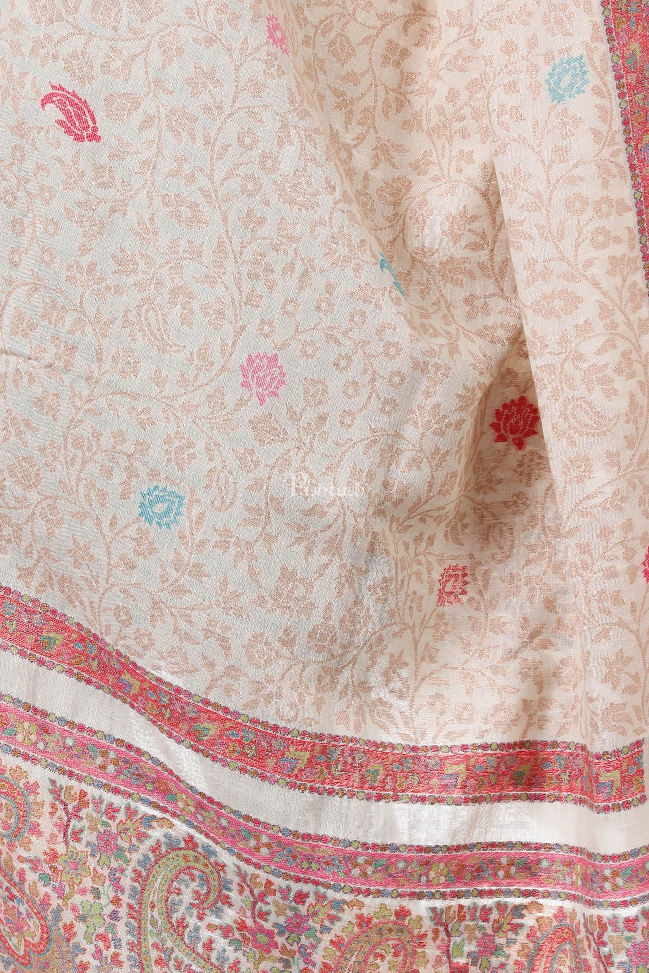 Pashtush India Womens Shawls Pashtush Womens Shawl,"Rich Garden Aesthic" Design, Inspired By Vintage Jamawar Shawls, Faux Pashmina Shawls, Soft And Warm
