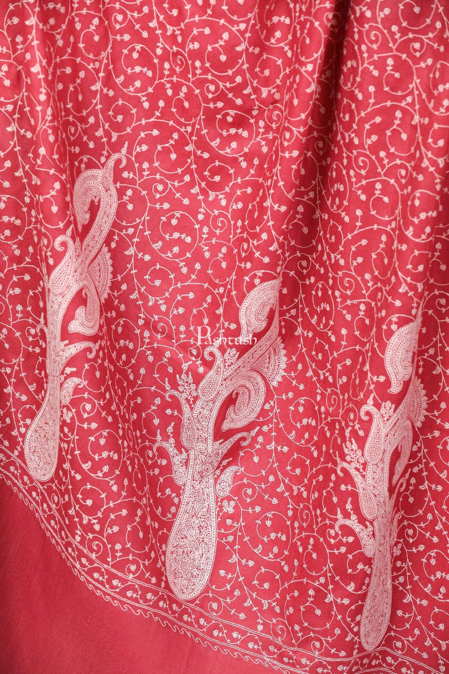 Pashtush Shawl Store Shawl Pashtush Womens Shawl with Tone on Tone Embroidery, Soft and Warm, Light Weight