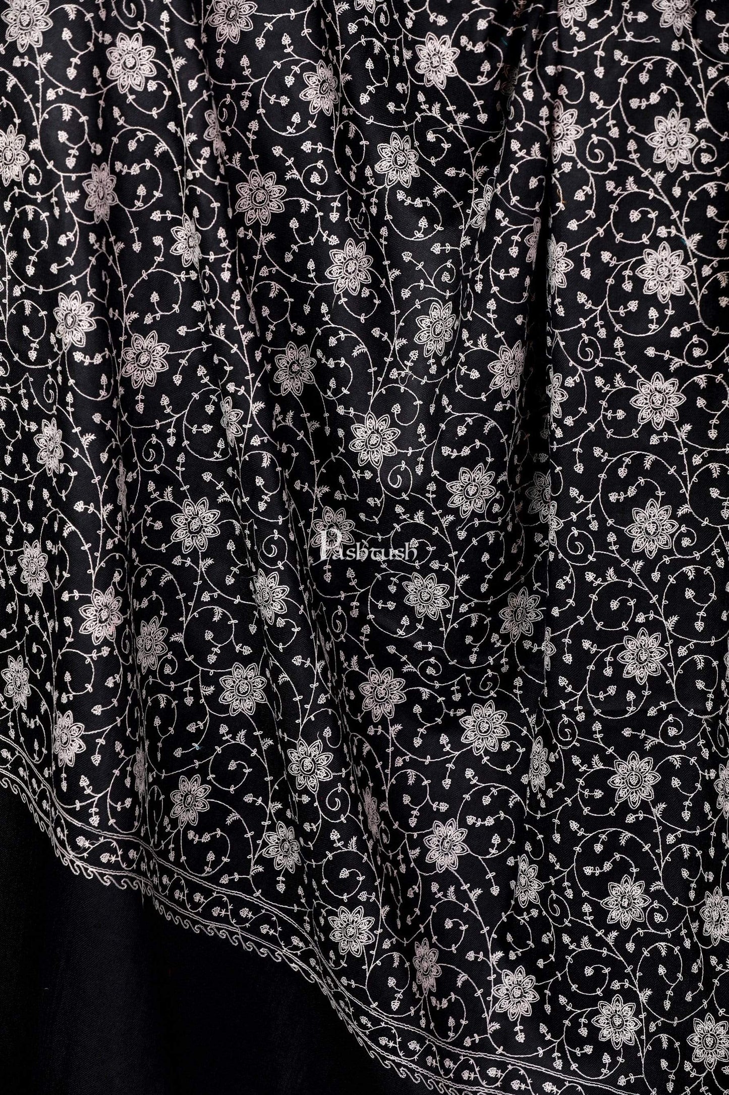 Pashtush Shawl Store Shawl Pashtush Womens Shawl with Tone on Tone Embroidery, Soft and Warm, Light Weight