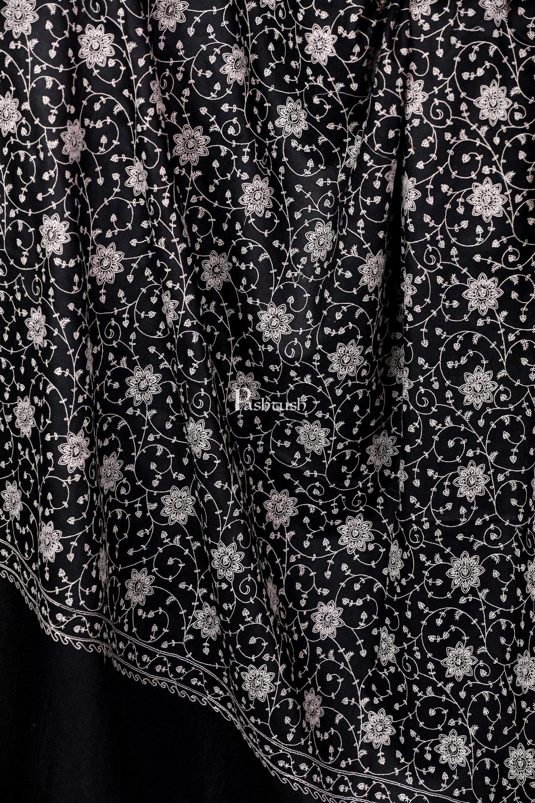 Pashtush Shawl Store Shawl Pashtush Womens Shawl with Tone on Tone Embroidery, Soft and Warm, Light Weight