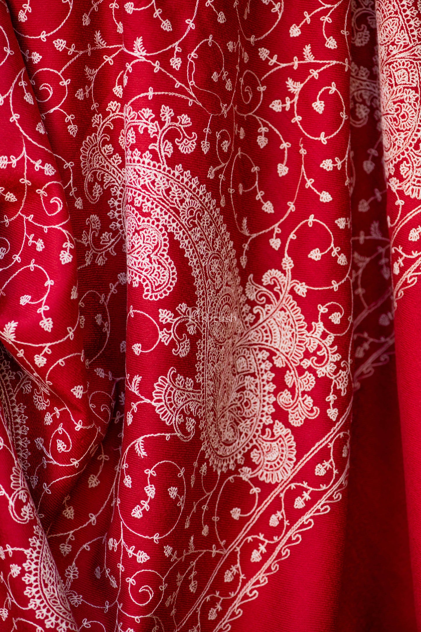Pashtush India Womens Shawls Pashtush Womens Shawl With Tone On Tone Embroidery, Soft And Warm, Light Weight