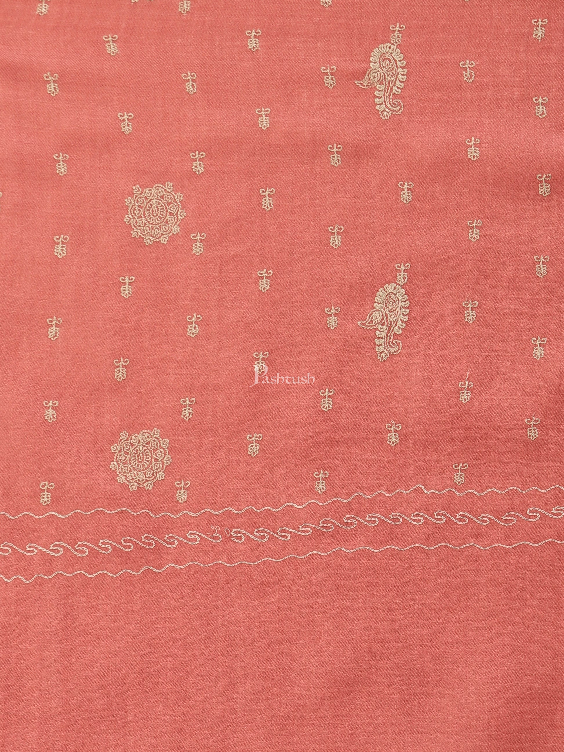 Pashtush India Womens Shawls Pashtush Womens Shawl With Tone On Tone Embroidery, Soft, Warm, Light Weight