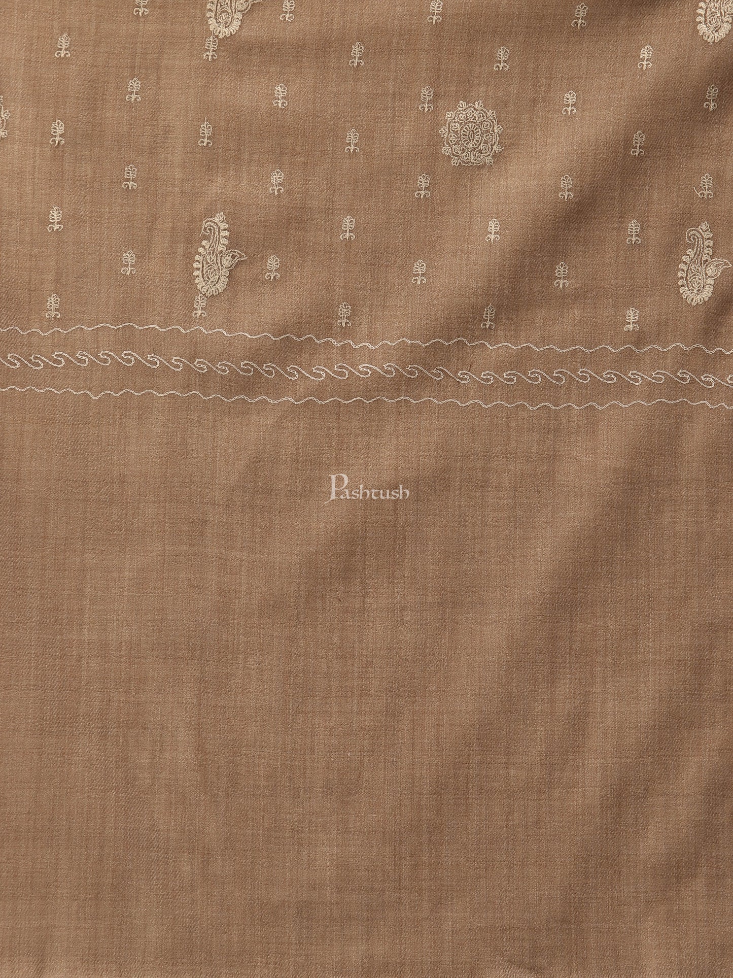 Pashtush India Womens Shawls Pashtush Womens Shawl With Tone On Tone Embroidery, Soft, Warm, Light Weight