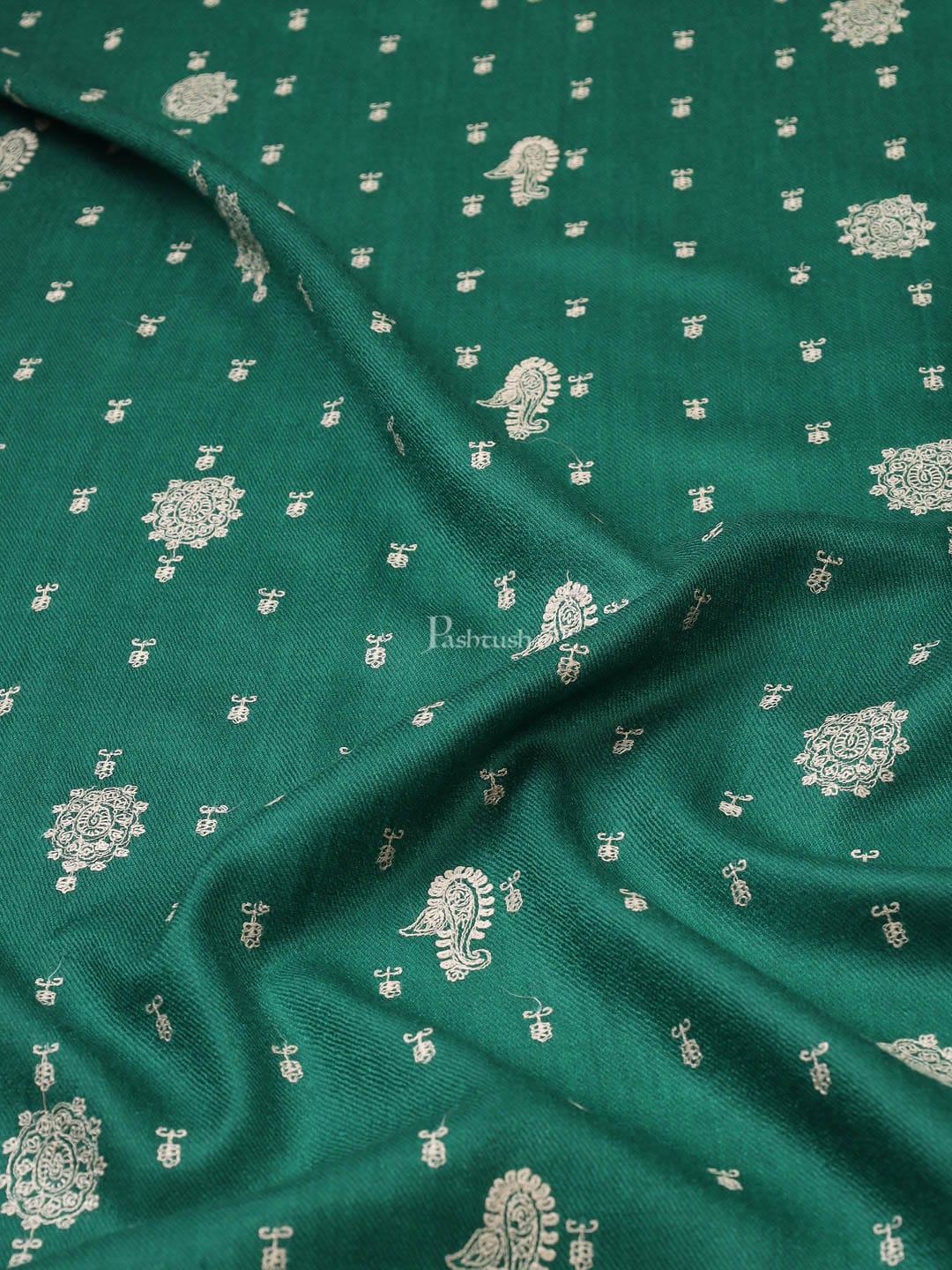 Pashtush India Womens Shawls Pashtush Womens Shawl With Tone On Tone Embroidery, Soft, Warm, Light Weight