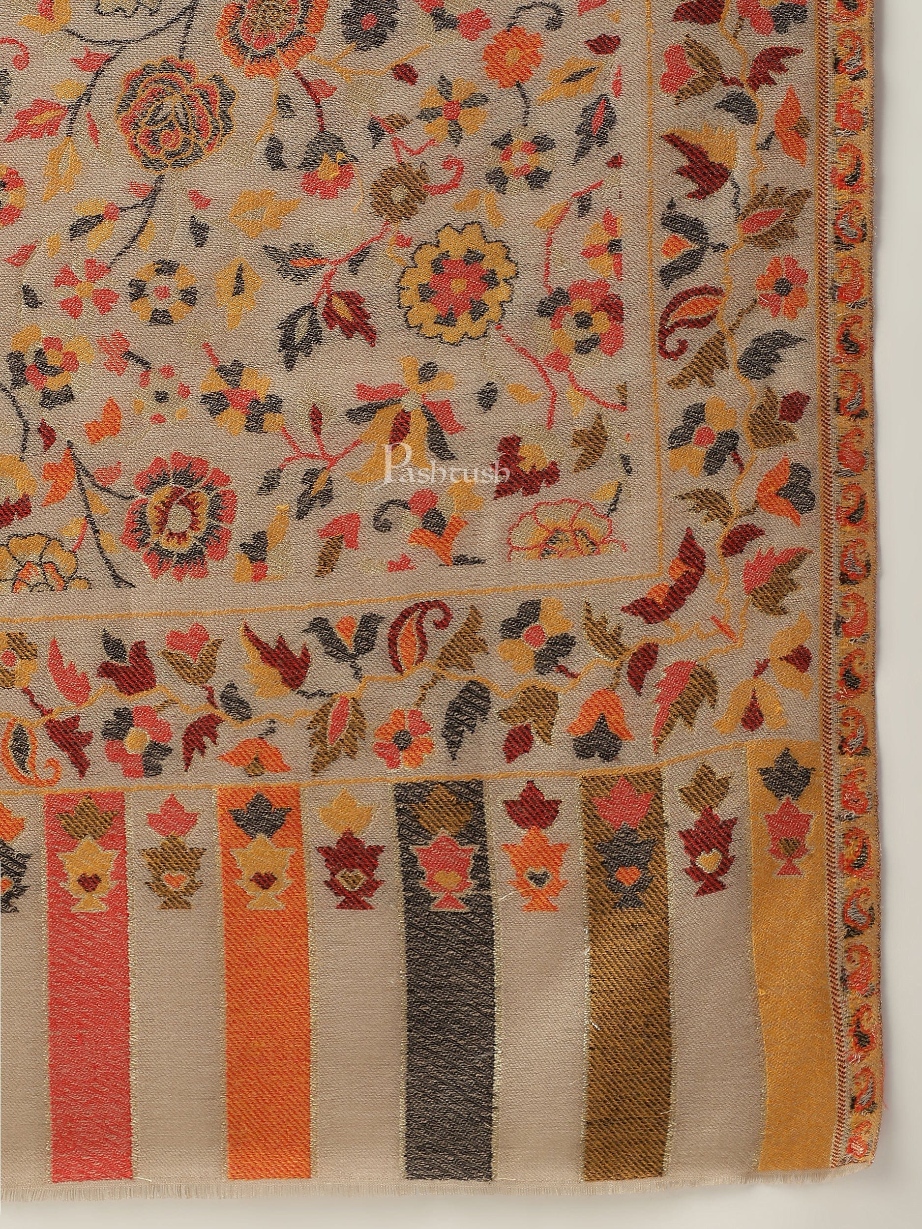 Pashtush India Womens Shawls Pashtush womens shawl, Woven Design, Twilight Collection, Beige