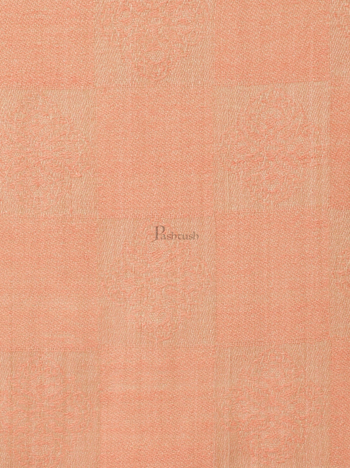 Pashtush India Womens Stoles and Scarves Scarf Pashtush womens Stole, Checkered design, Peach
