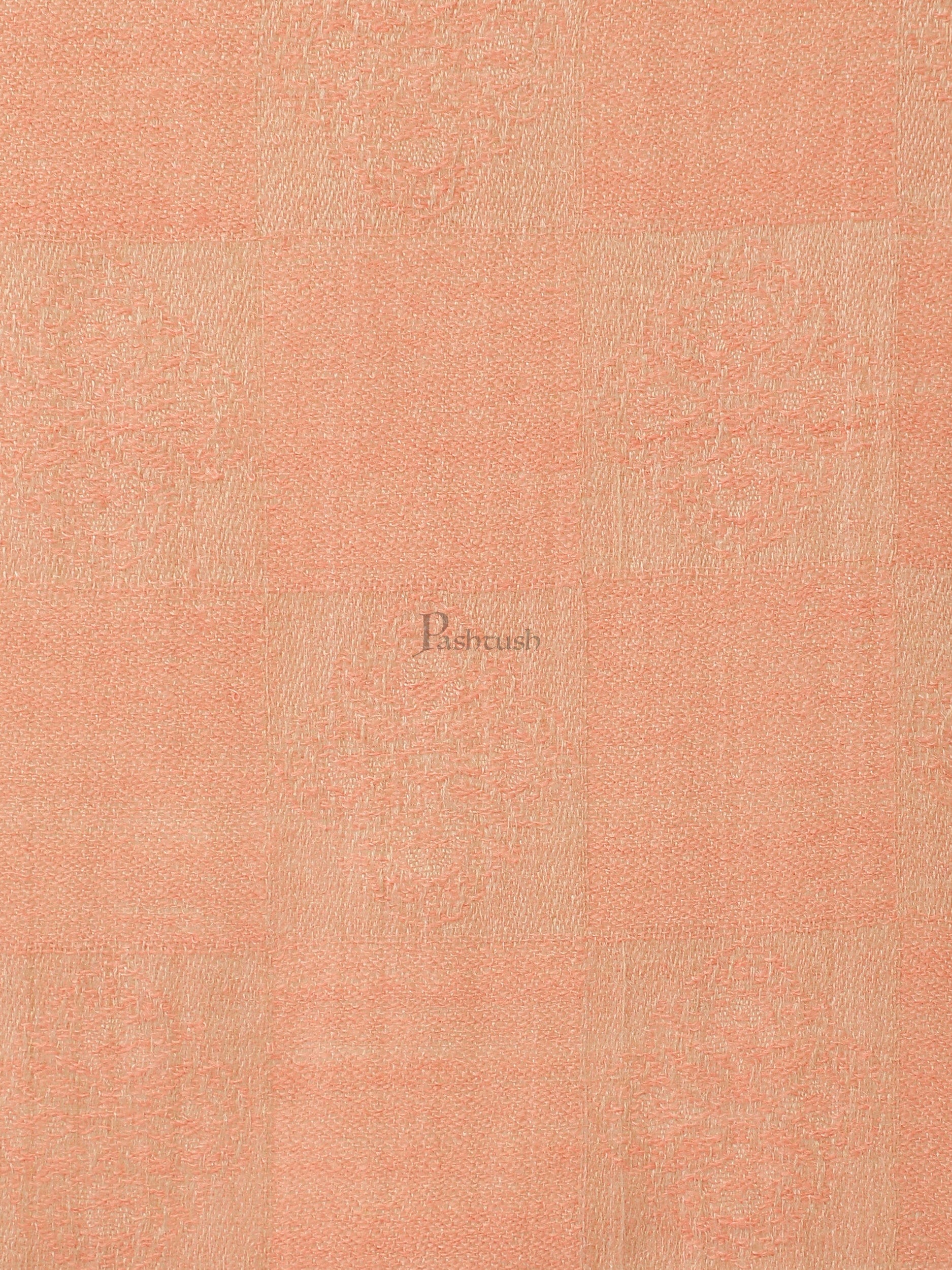 Pashtush India Womens Stoles and Scarves Scarf Pashtush womens Stole, Checkered design, Peach
