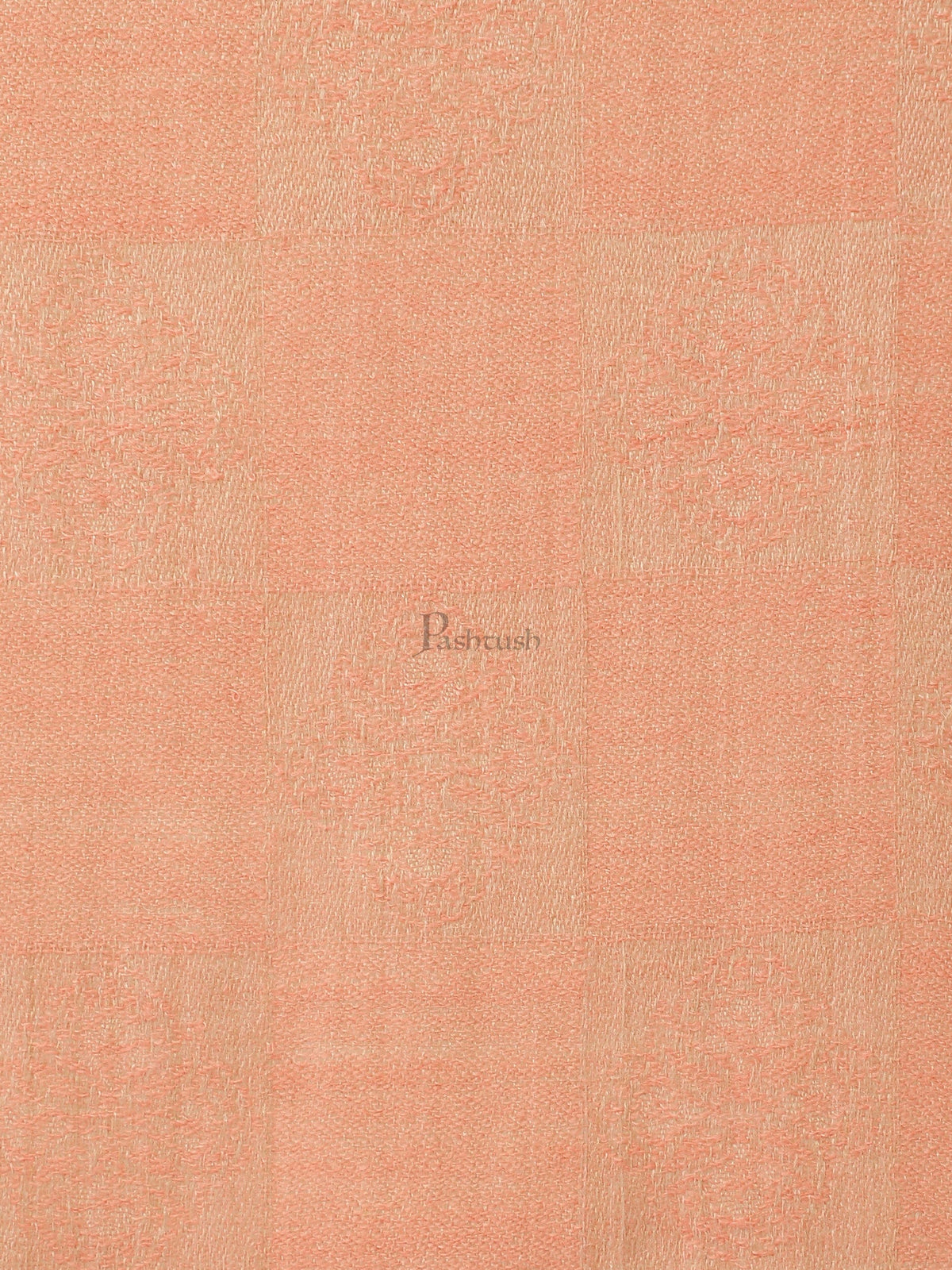 Pashtush India Womens Stoles and Scarves Scarf Pashtush womens Stole, Checkered design, Peach