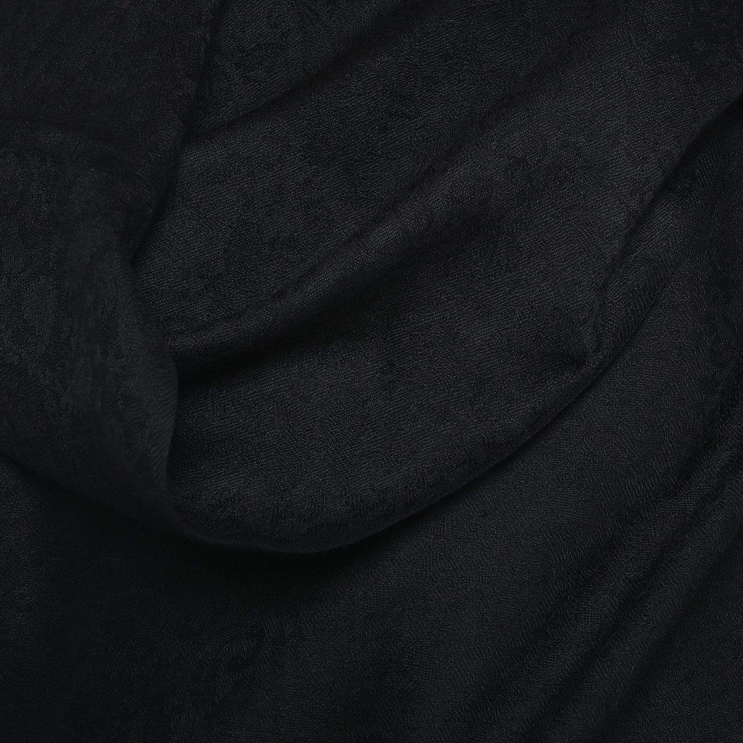 Pashtush India 70x200 Pashtush Womens Stole, Fine Wool Scarf, Paisley Jacquard Weave, Black