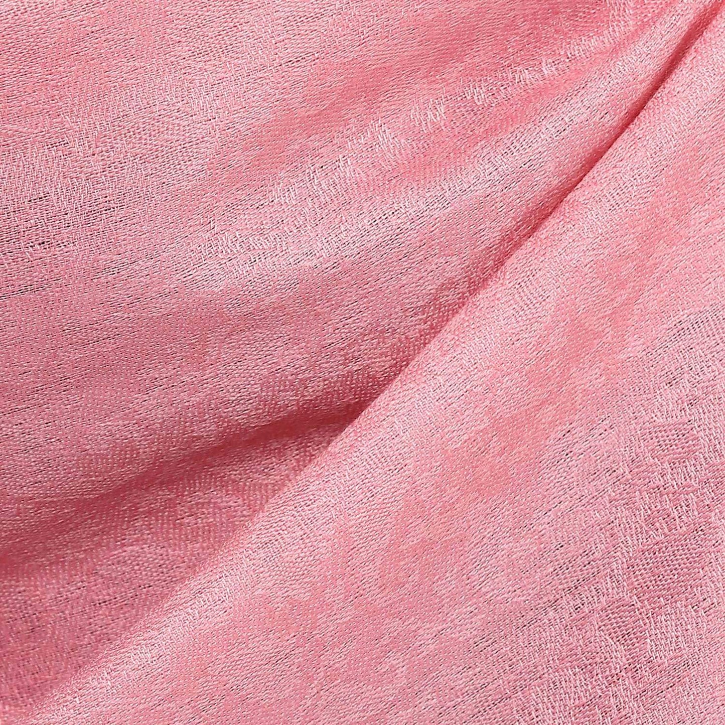 Pashtush Womens Stole, Fine Wool Scarf, Paisley Jacquard Weave, Soft Pink