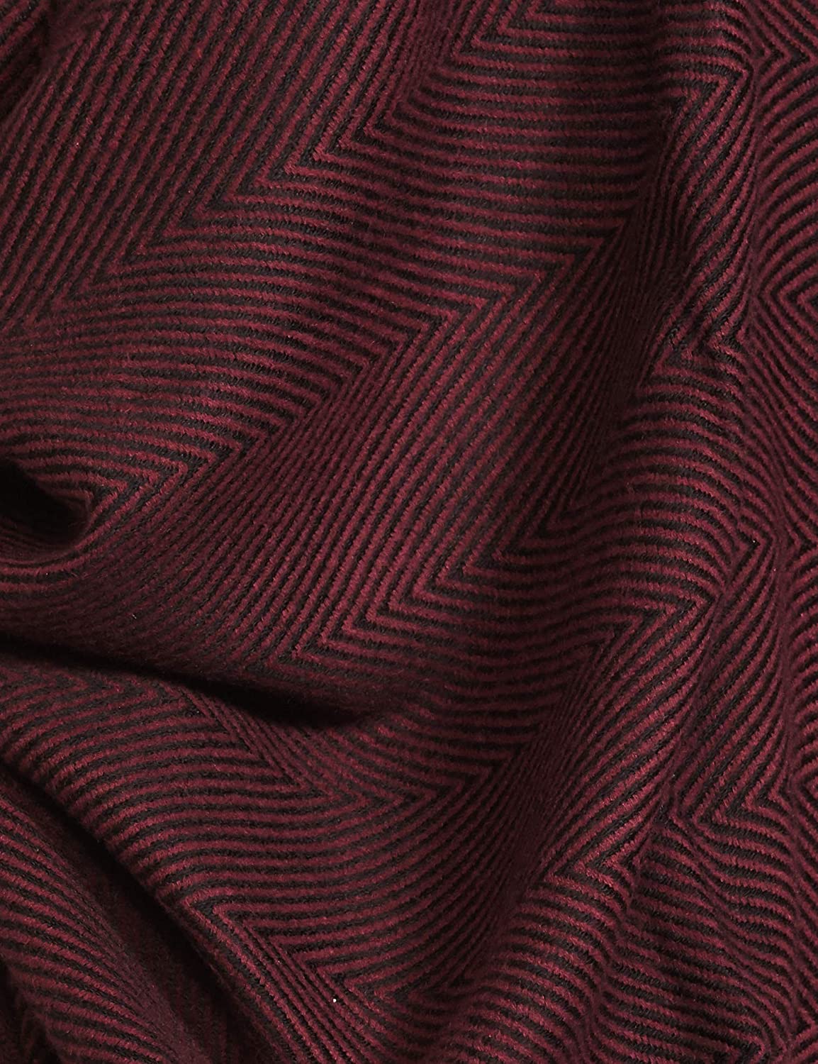 Pashtush India 70x200 Pashtush Womens Thick And Warm Woollen Throw, Blowout Burgundy