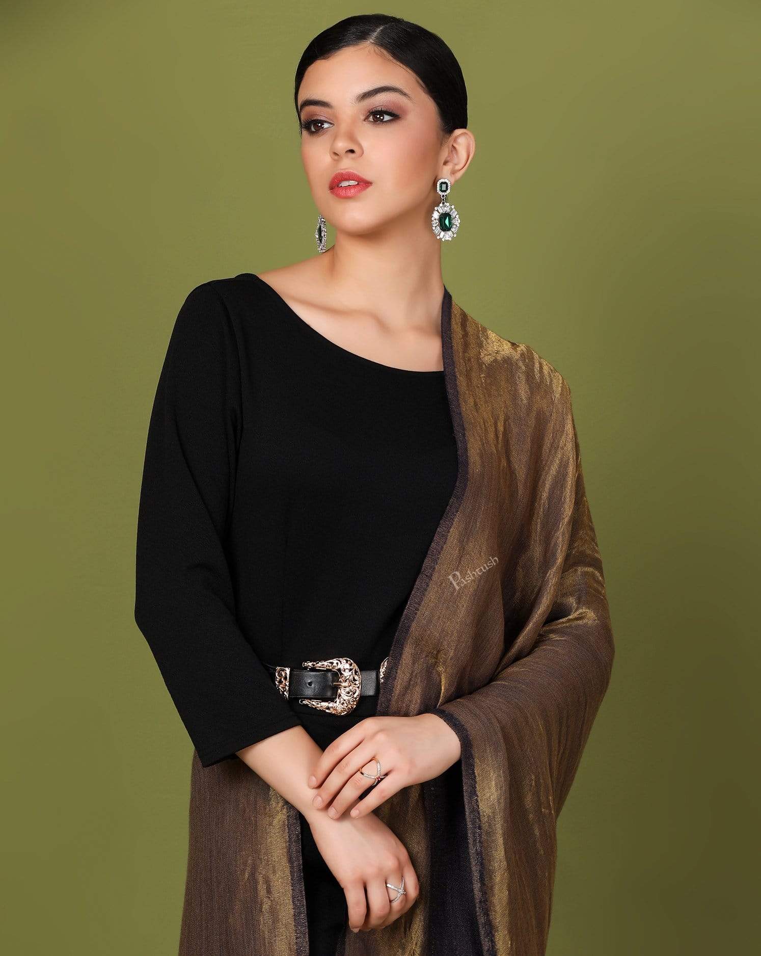 Pashtush Shawl Store Stole Pashtush Womens Twilight Scarf, Reversible Scarf, Cashmere Soft Wool.