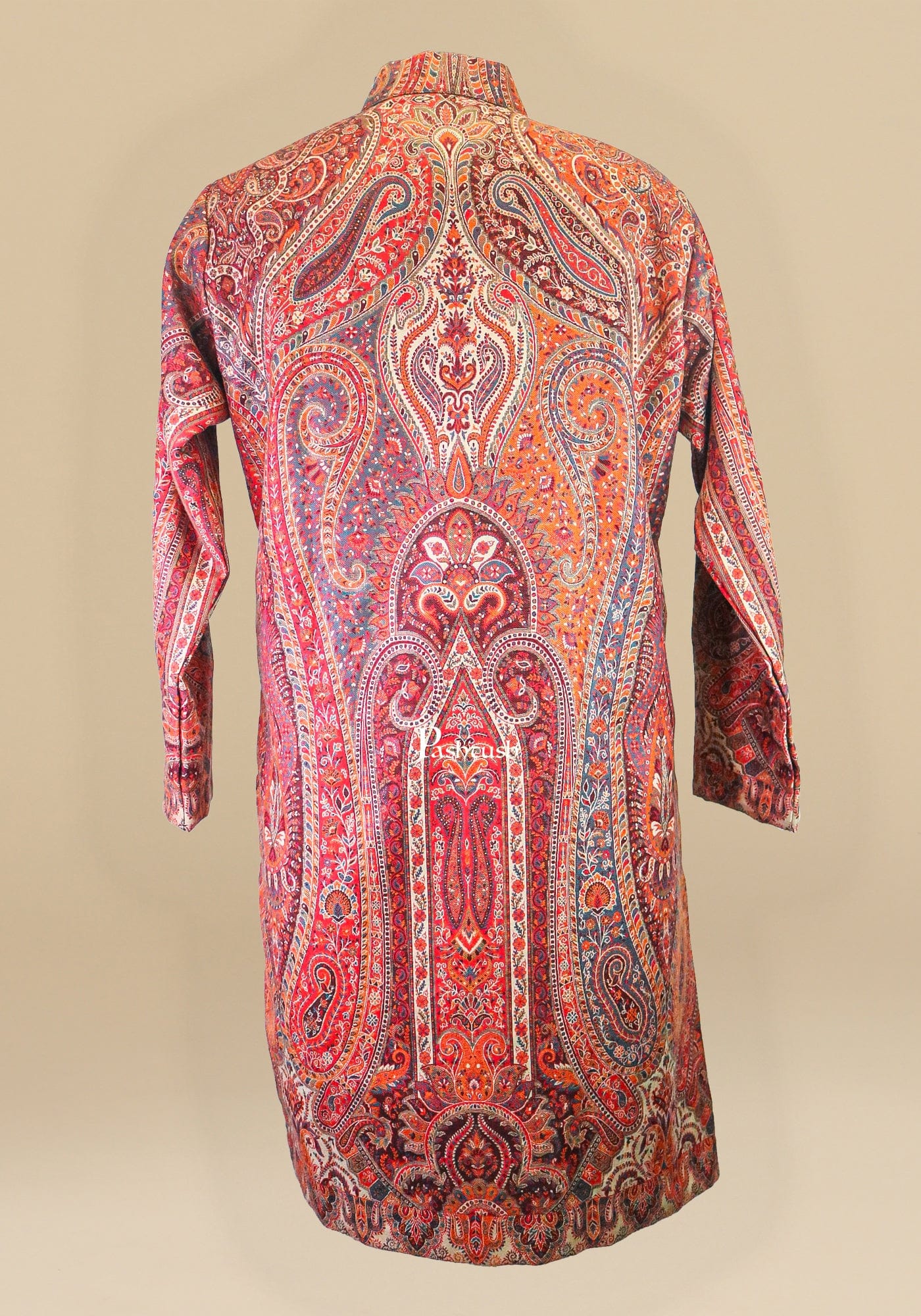 Pashtush India Womens Stoles and Scarves Scarf Pashtush Womens Vintage Jamawar Jacket