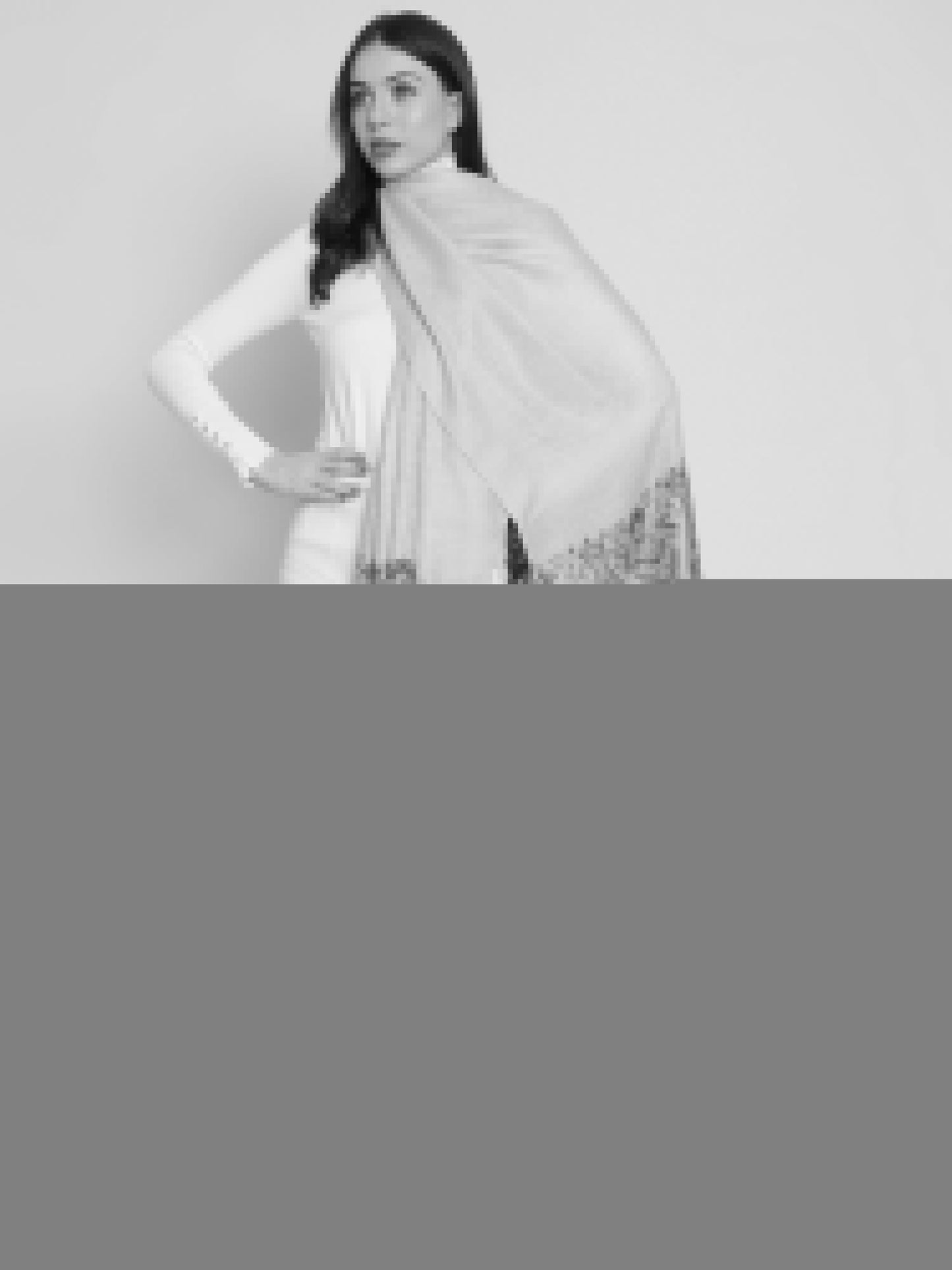 Pashtush India Womens Shawls Pashtush Womens Womens, Extra Fine Wool, Ethnic Motif Palla Woven, Beige