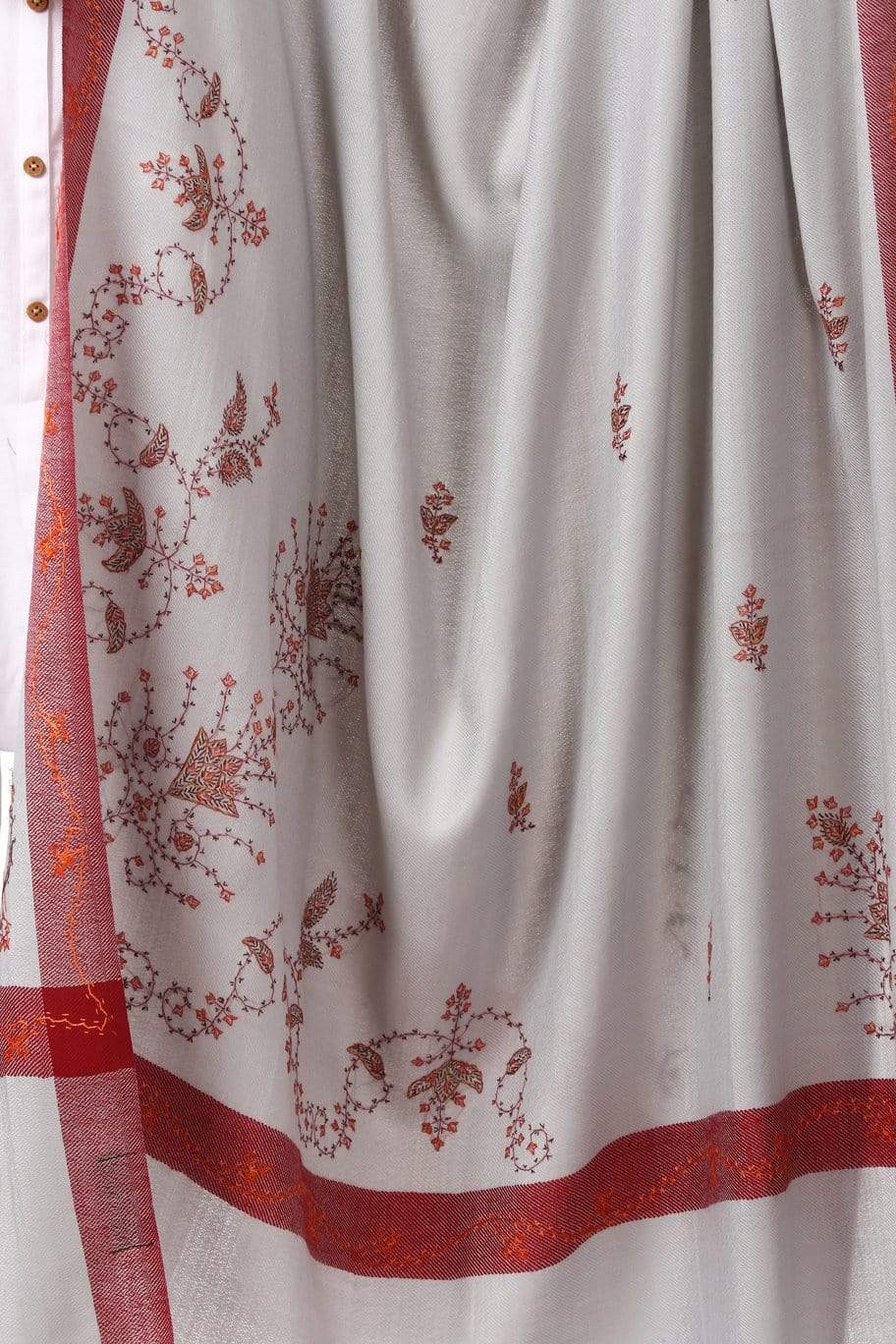 Pashtush Shawl Store Shawl Pashtush Womens Wool Shawl with 100% Hand Embroidery, Large Wrap Shawl
