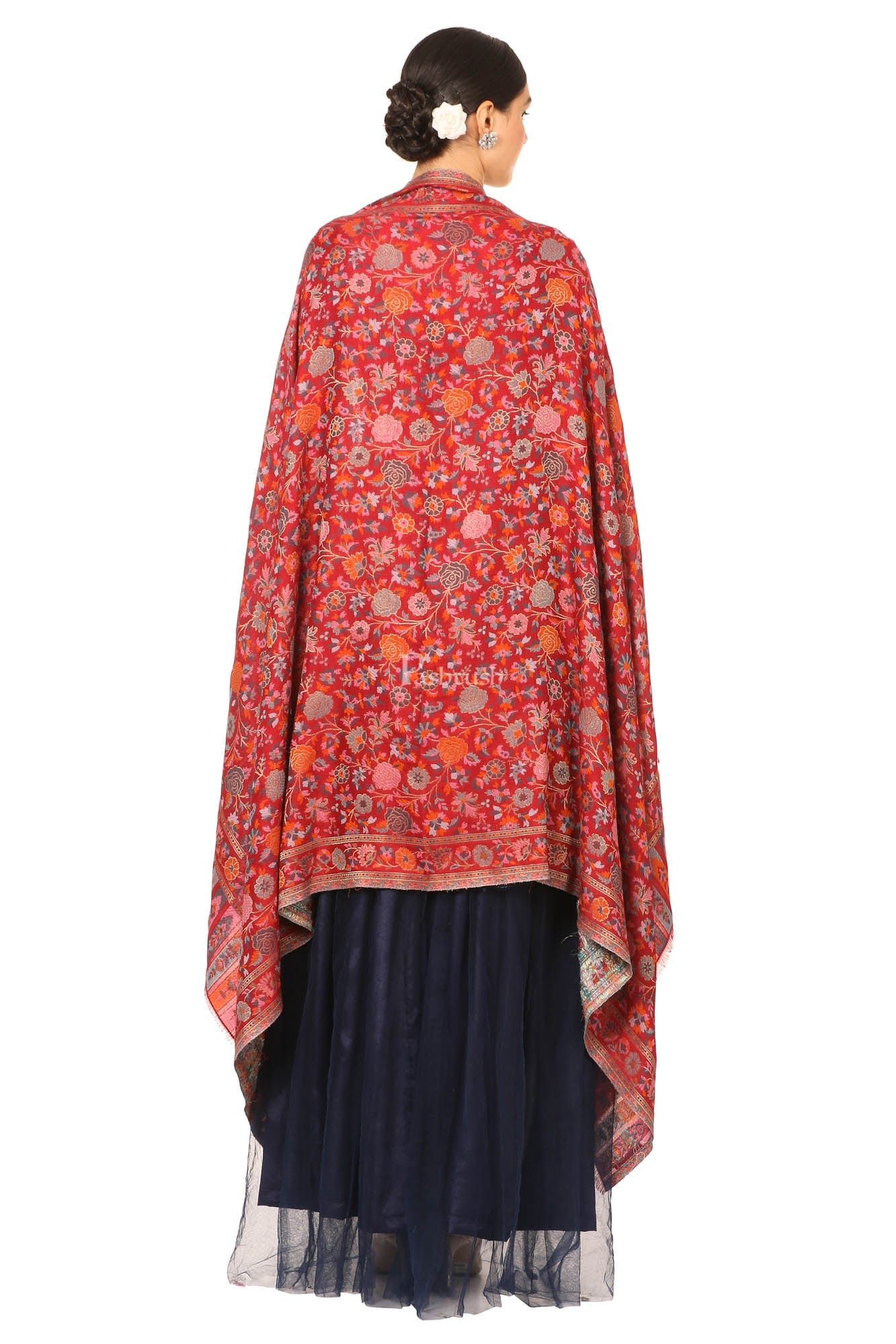 Pashtush India Womens Shawls Pashtush Womens Woven Ethnic Shawl, Woollen, Faux Pashmina Shawl Multi Coloured
