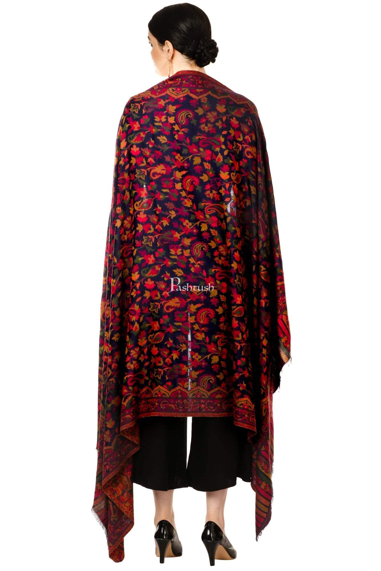 Pashtush Store Shawl Pashtush Womens Woven Kaani Shawl, Woollen, Faux Pashmina Shawl