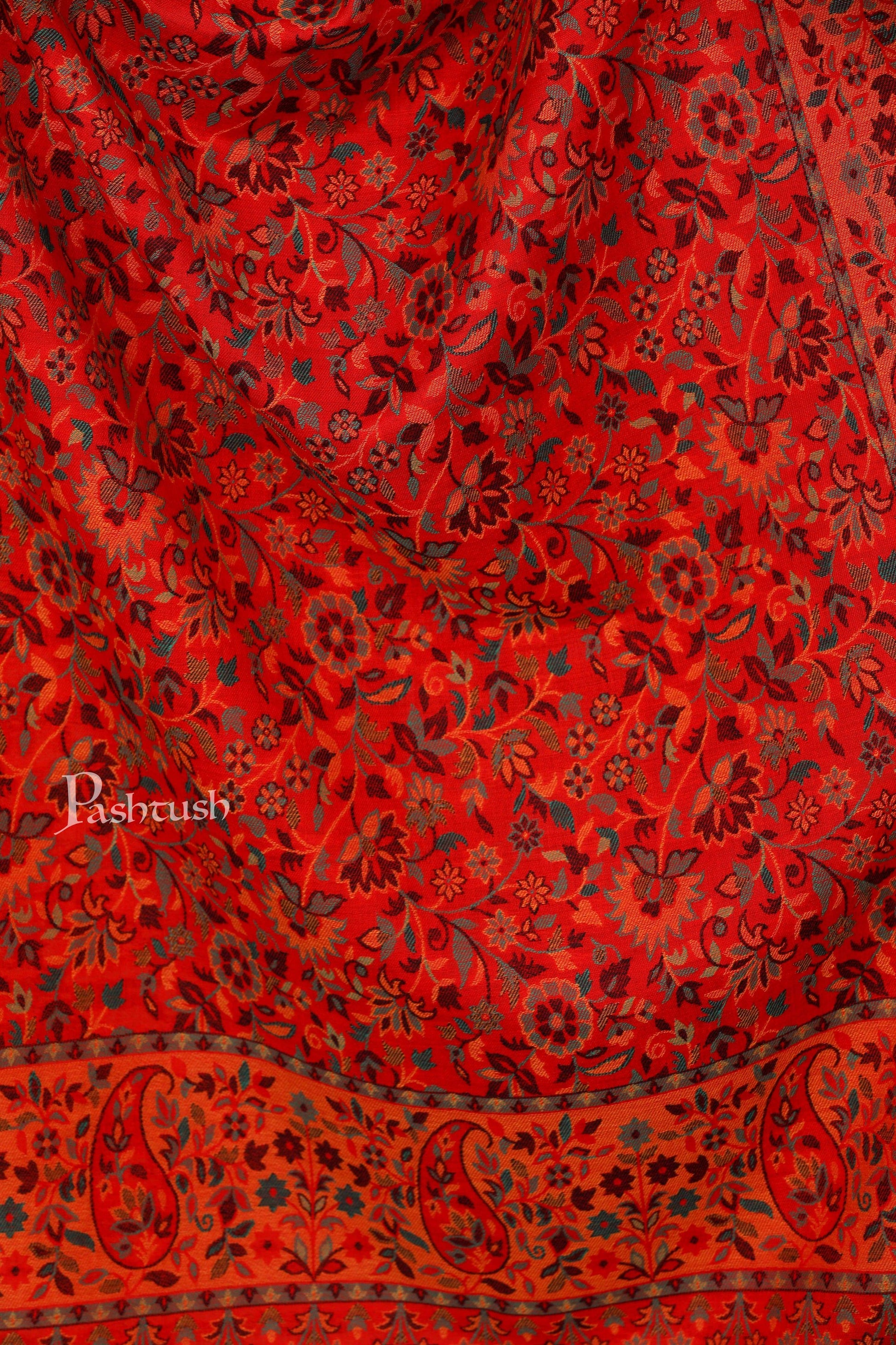 Pashtush Store Stole Pashtush Womens Woven Kaani Stole, Woollen, Faux Pashmina Stole