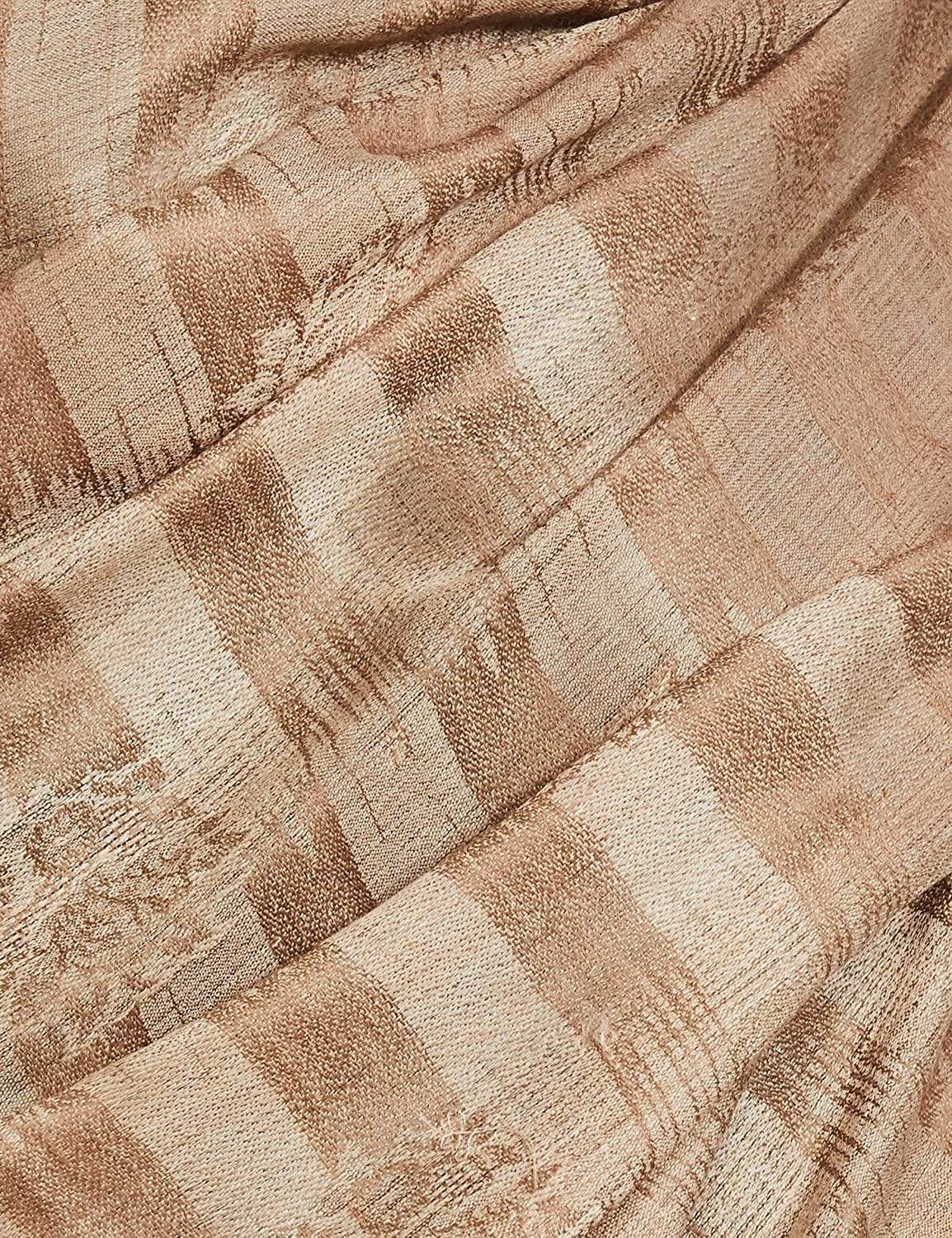 Pashtush India 70x200 Pashtush Womens Woven Paisley, Self Shawl, in Extra Soft Fine Wool, Large Wrap Size