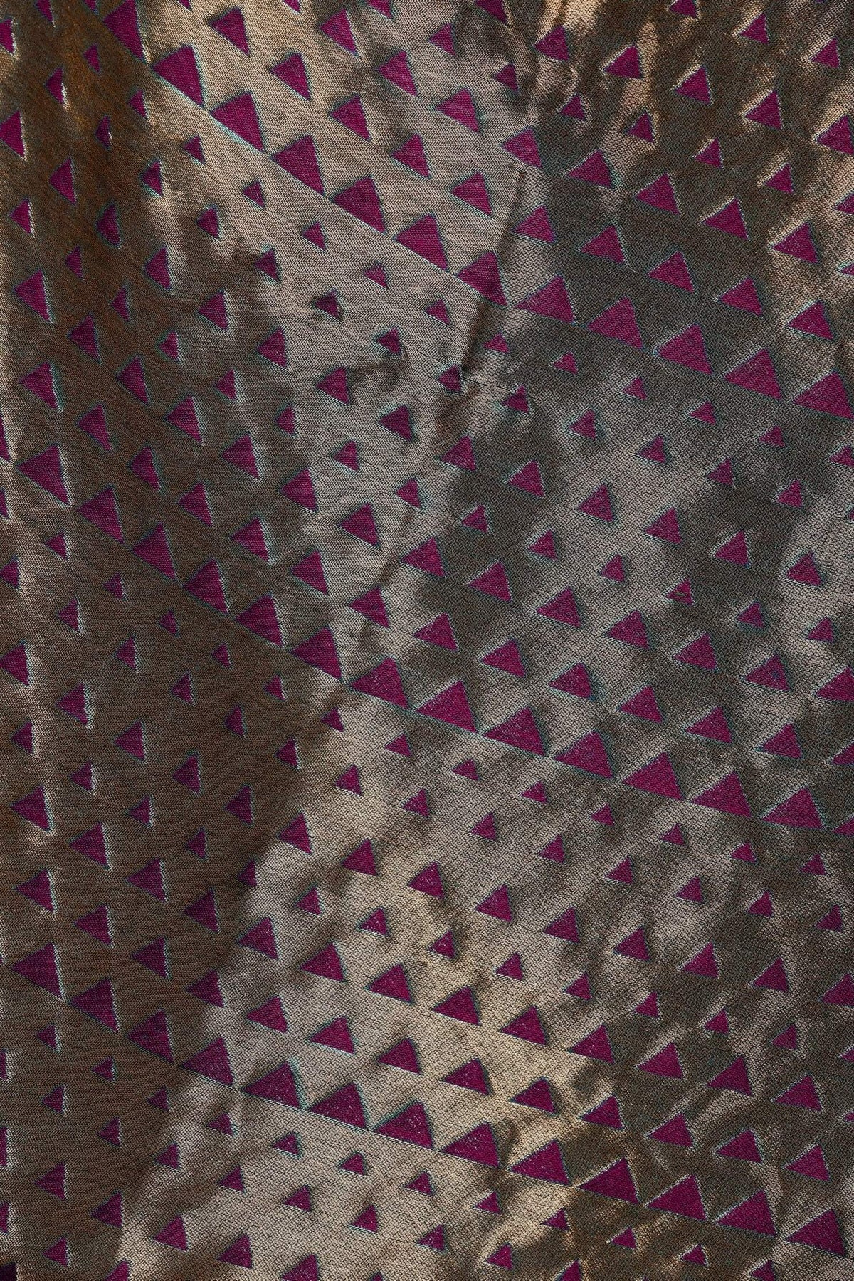 Pashtush Shawl Store Stole Pashtush Womens Zari Weave Stole, Scarf, Majenta