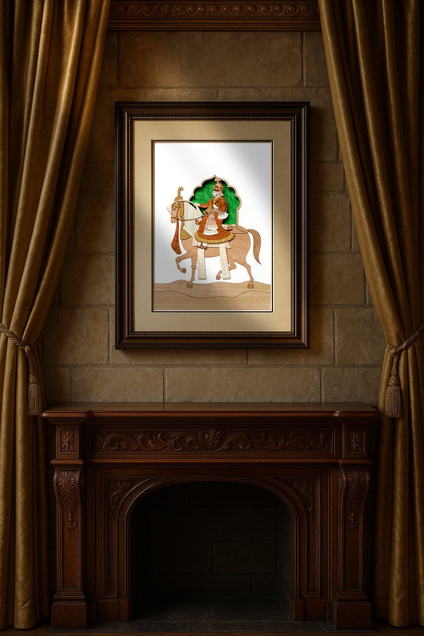 pashtush Gift Pack Pashtush Wooden Artwork, The Royal Ride, Intricately Crafted Using Natural Coloured Wood
